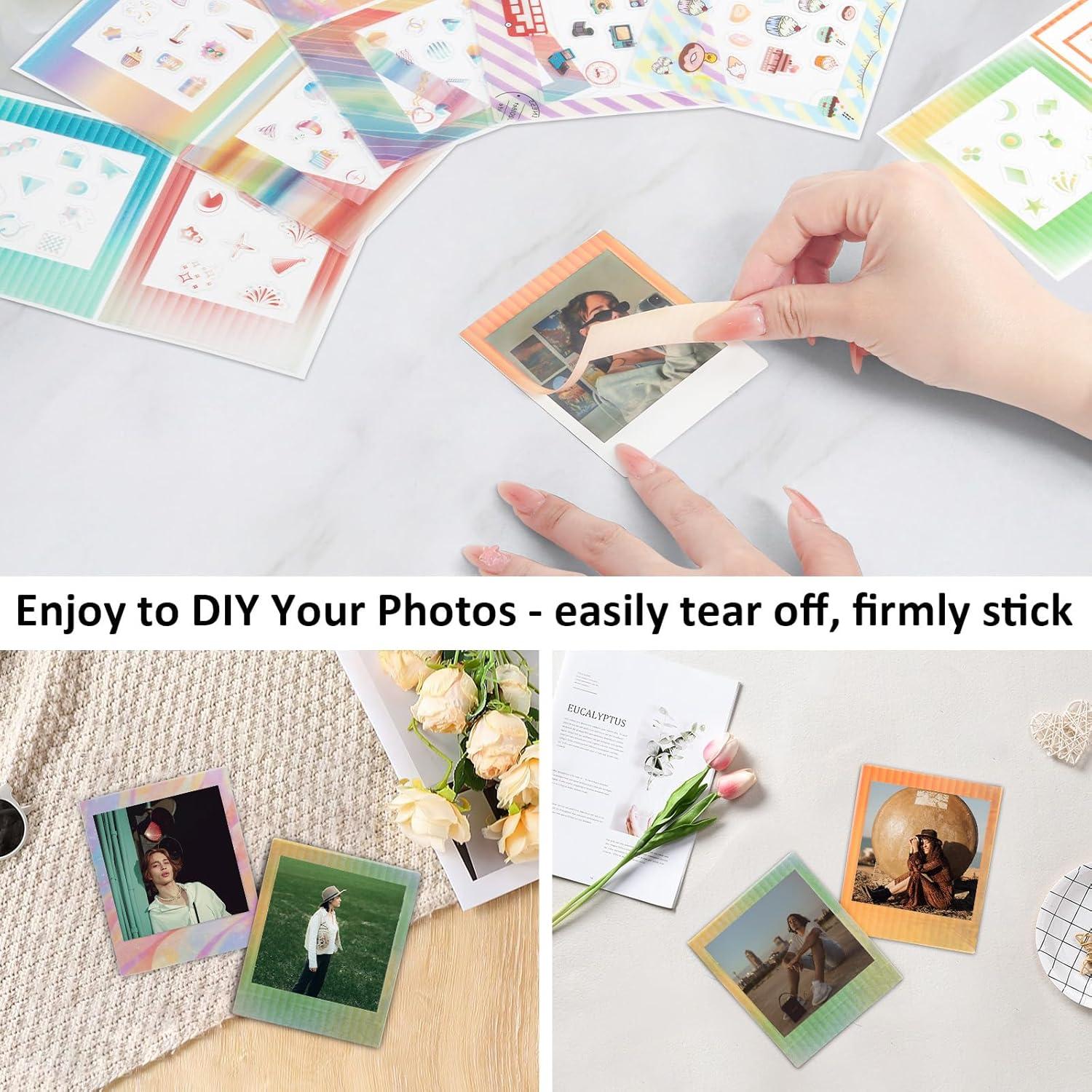 12 Stickers de Borde Arcoíris HIYQIN para Fujifilm Instax SQ