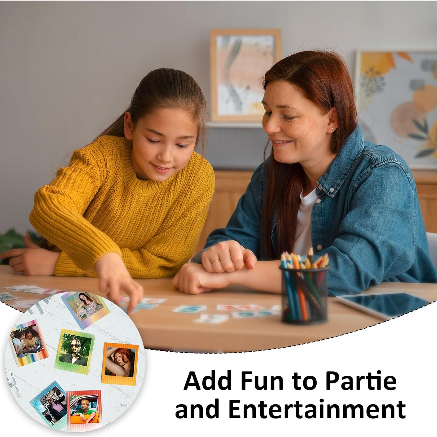 12 Stickers de Borde Arcoíris HIYQIN para Fujifilm Instax SQ