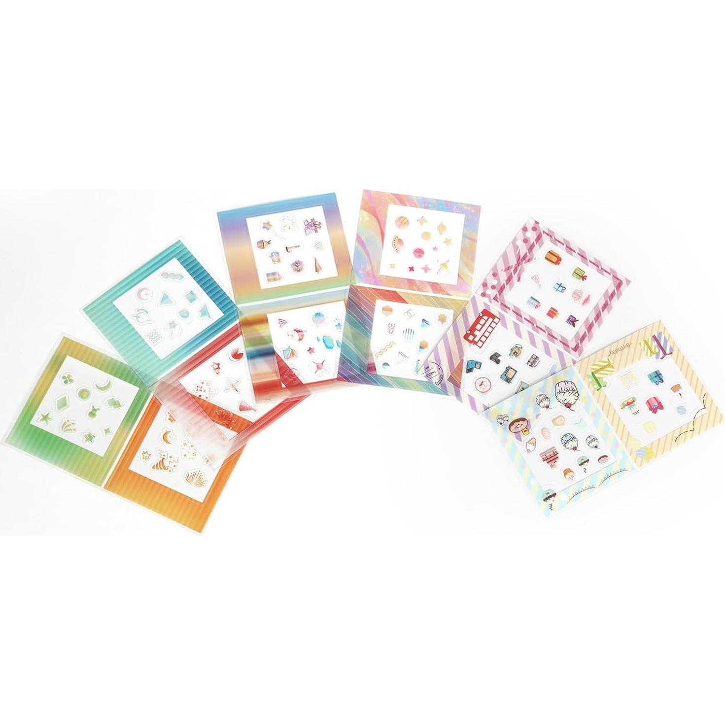 12 Stickers de Borde Arcoíris HIYQIN para Fujifilm Instax SQ
