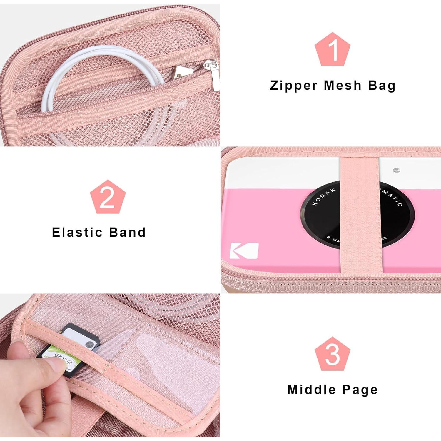 Funda Canboc Rosa Dorado para Cámara Kodak Printomatic