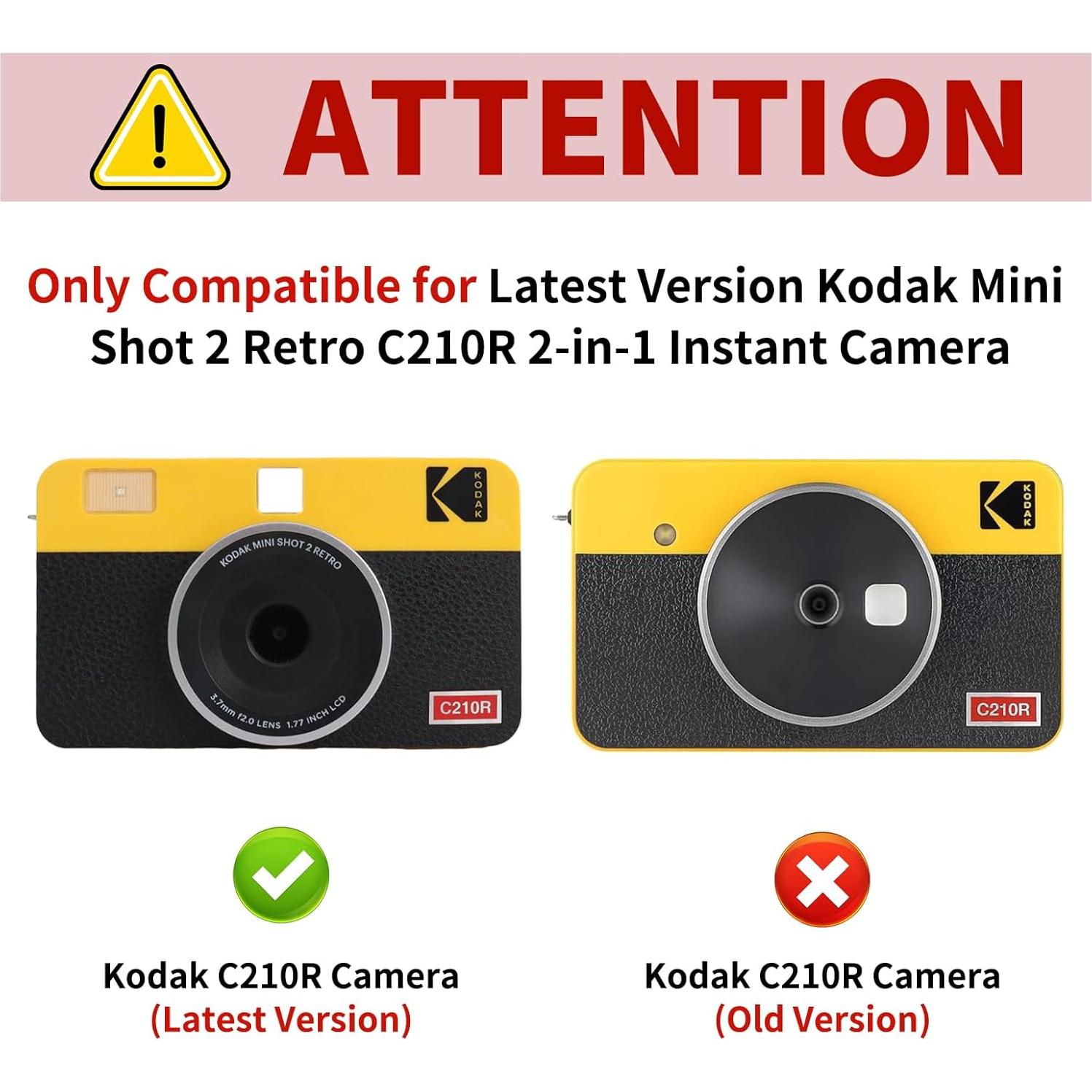 Funda de PU de Cuero MUZIRI KINOKOO para Kodak Mini Shot 2 Retro C210R - Marrón