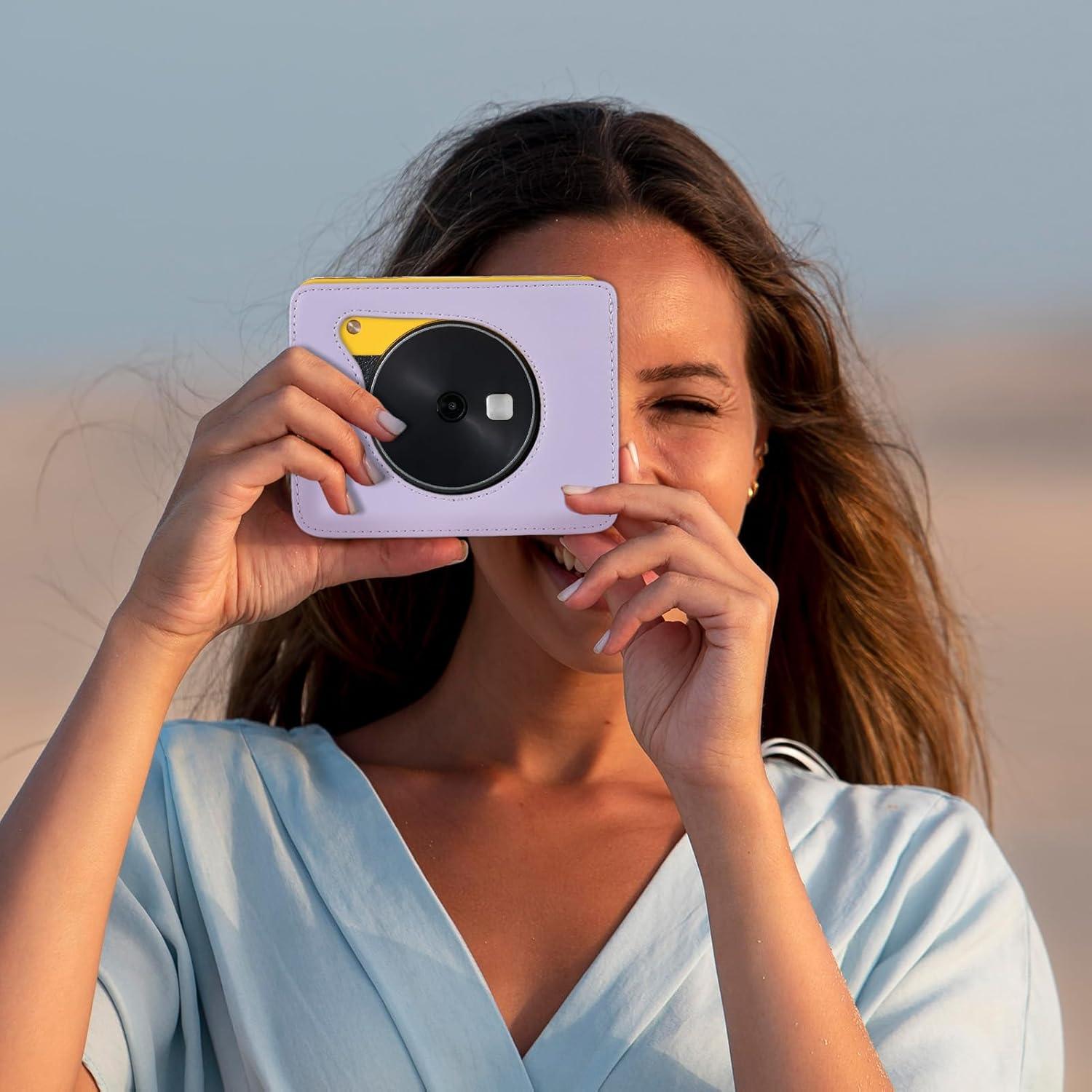 Funda de Cámara Andoer Retro Cuero PU para Kodak C300R/Mini Shot 3