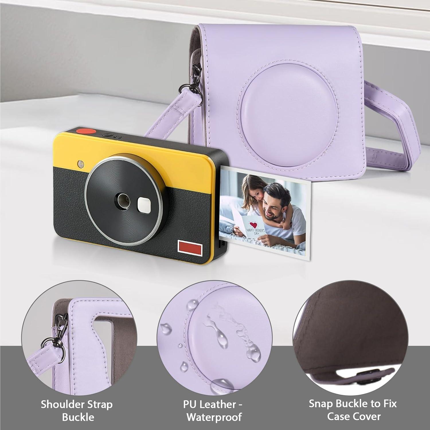 Funda de Cámara Andoer Retro Cuero PU para Kodak C300R/Mini Shot 3