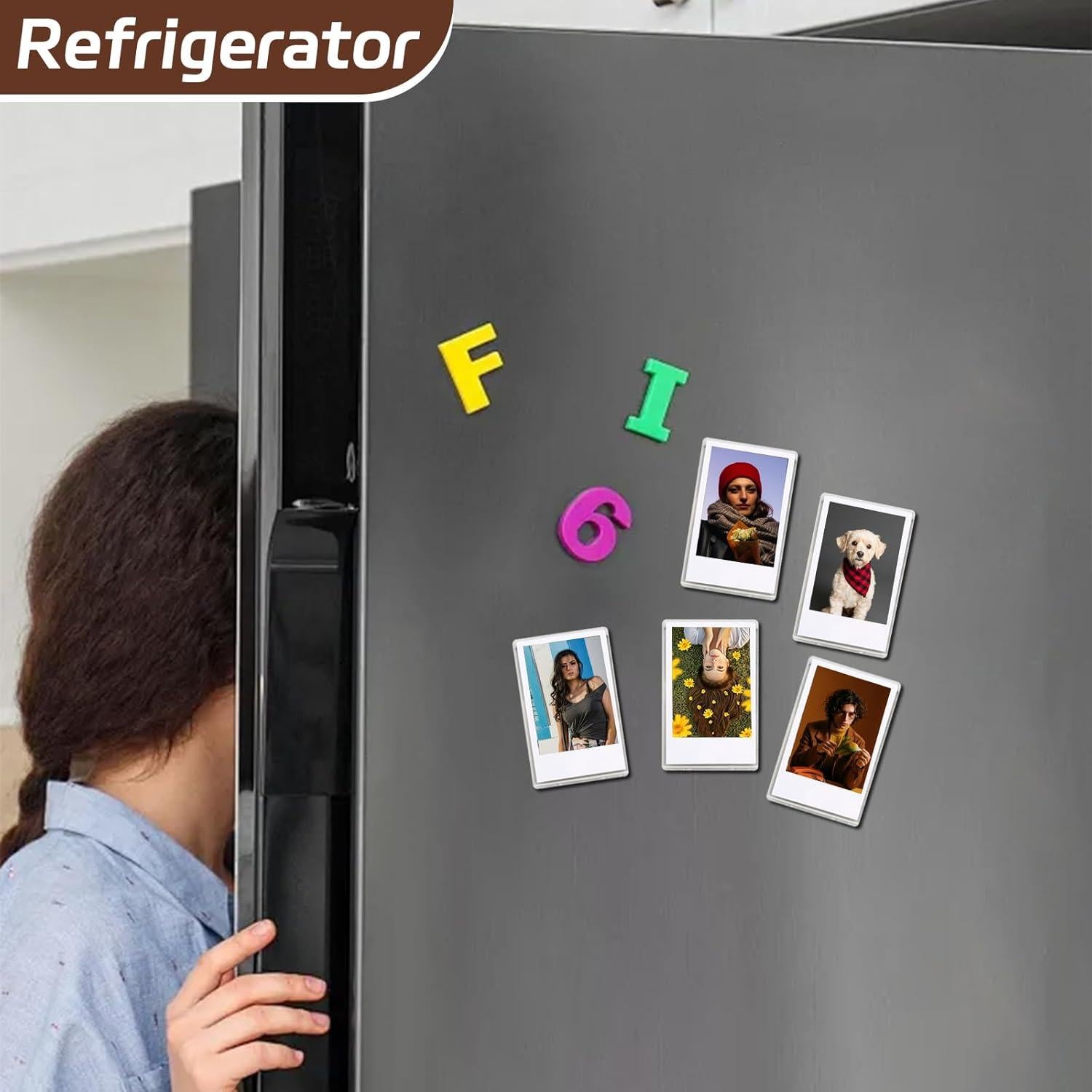 Paquete de 10 Marcos de Fotos Magnéticos LIANHELILAI 5x7.6 cm