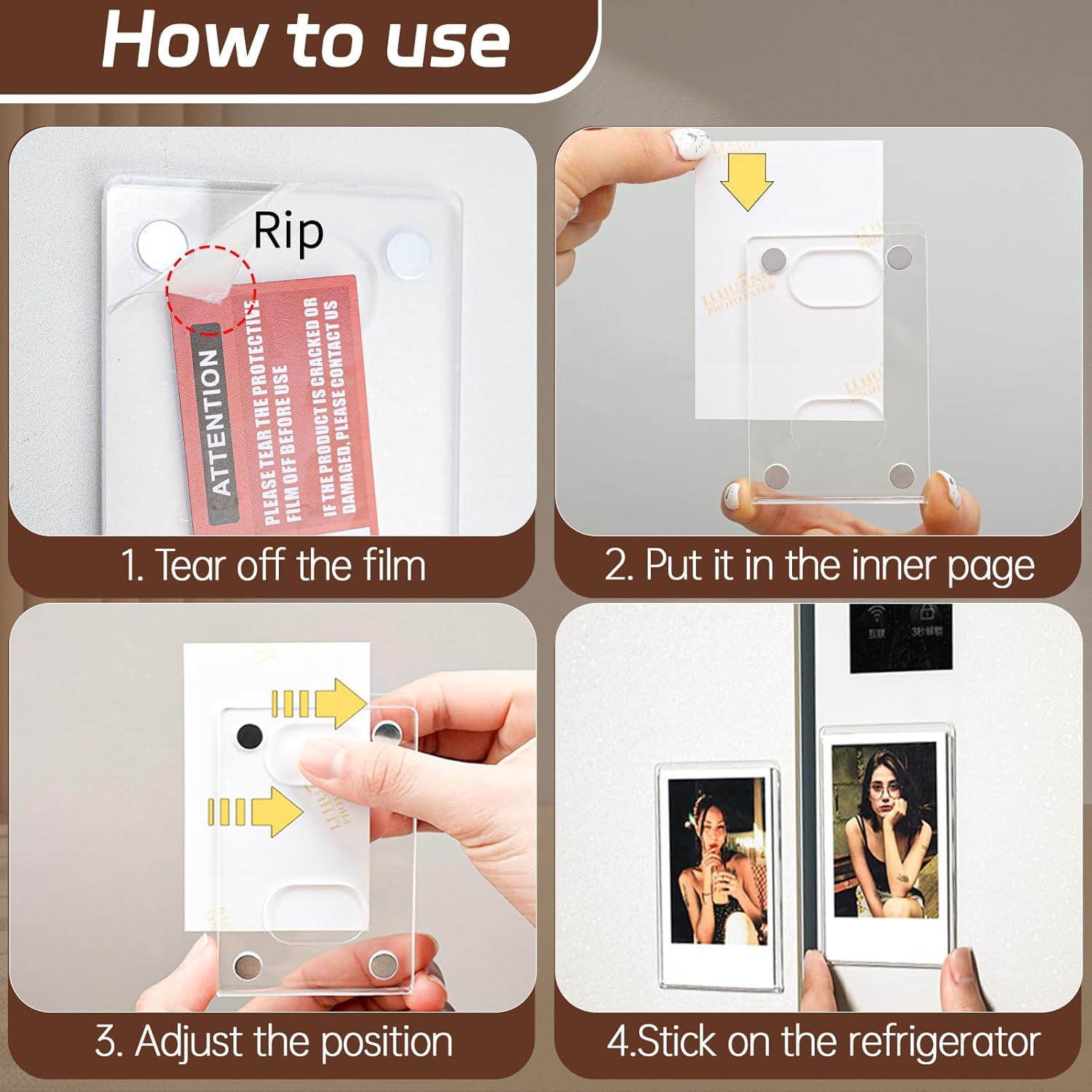 Paquete de 10 Marcos de Fotos Magnéticos LIANHELILAI 5x7.6 cm