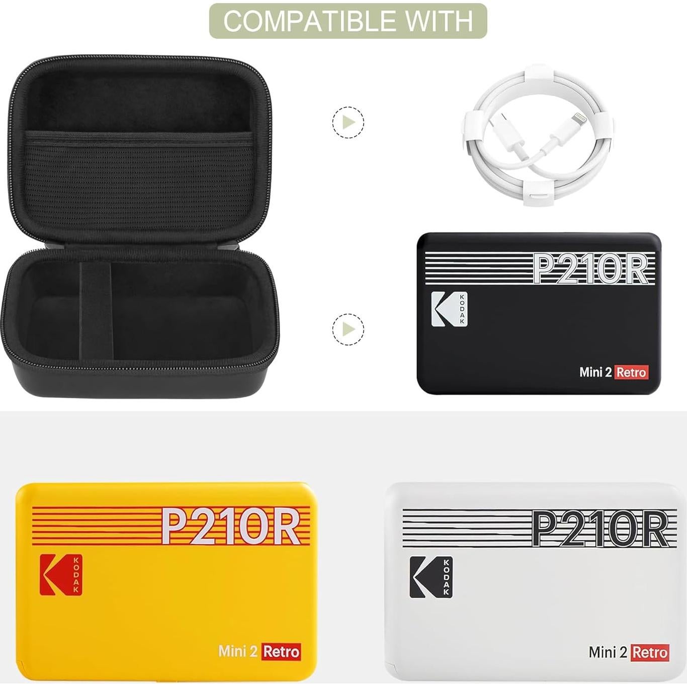 Funda Dura para Impresora KODAK Mini 2 Retro - Negro