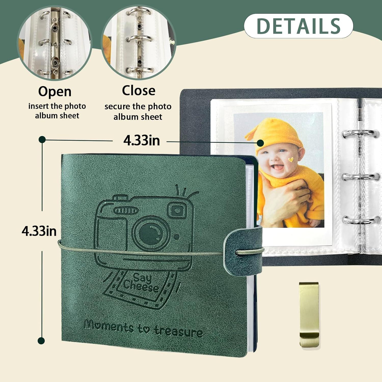 Álbum de Fotos Onaner Verde 100 Bolsillos 2x3 para Instax Mini