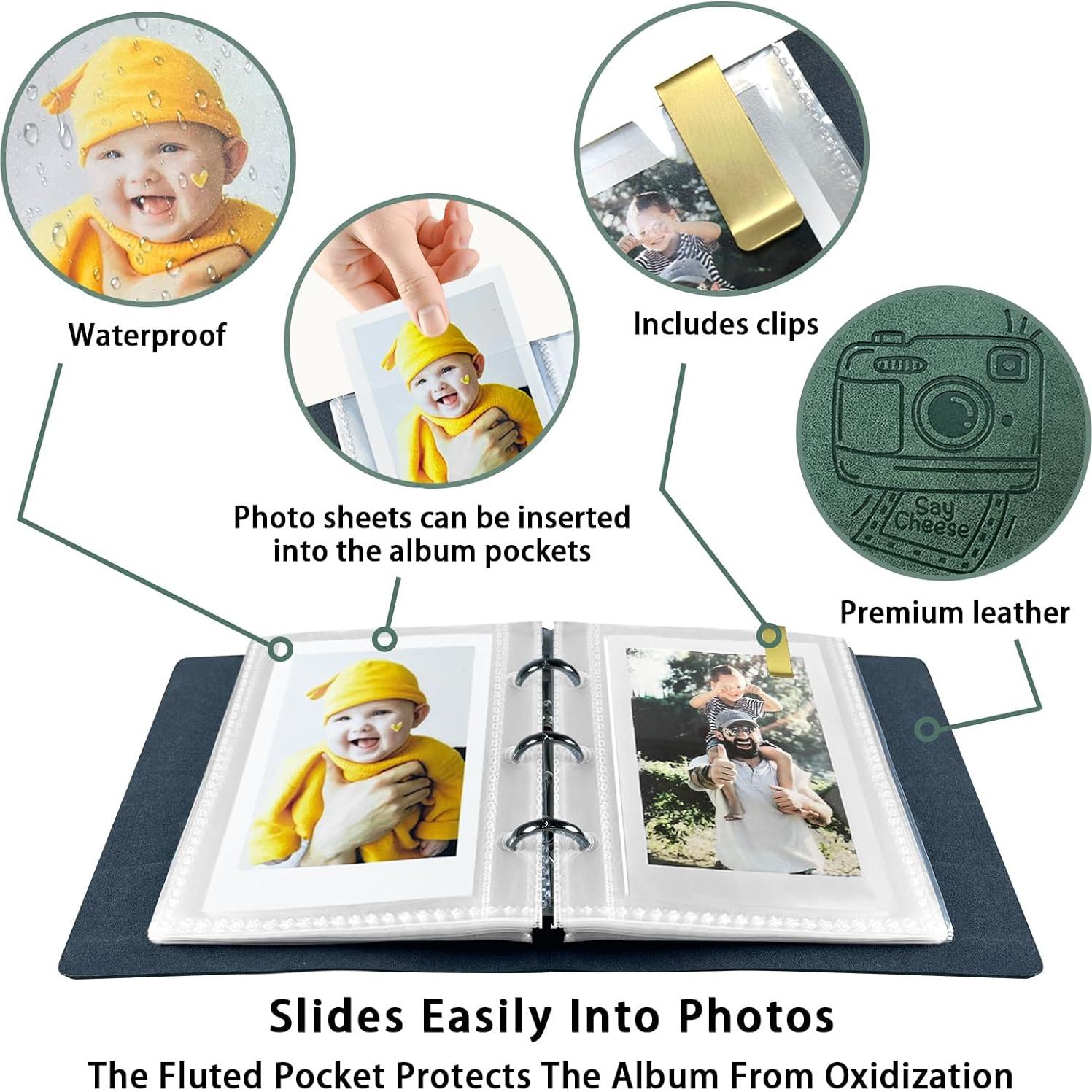 Álbum de Fotos Onaner Verde 100 Bolsillos 2x3 para Instax Mini