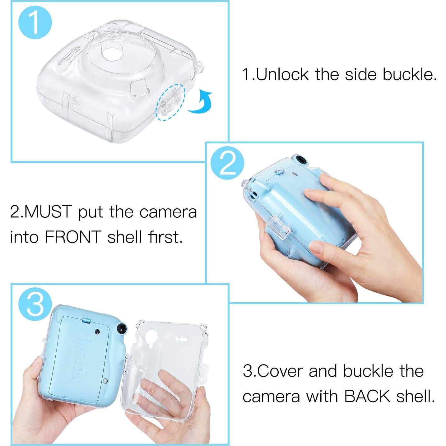 Funda Protectora Transparente Fintie para Fujifilm Instax Mini 11