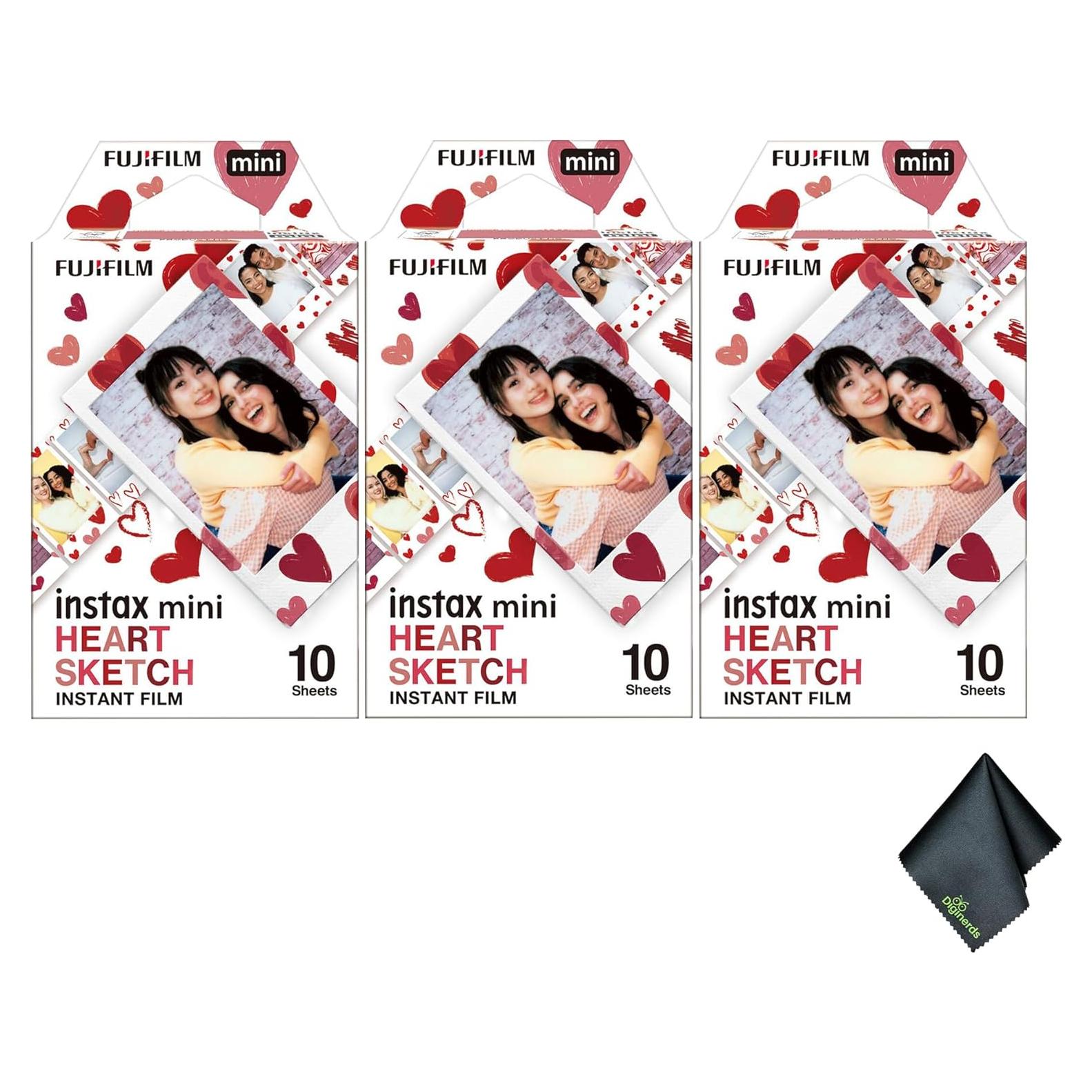 Película Instantánea FUJIFILM INSTAX MINI Heart Sketch 30 Exposiciones
