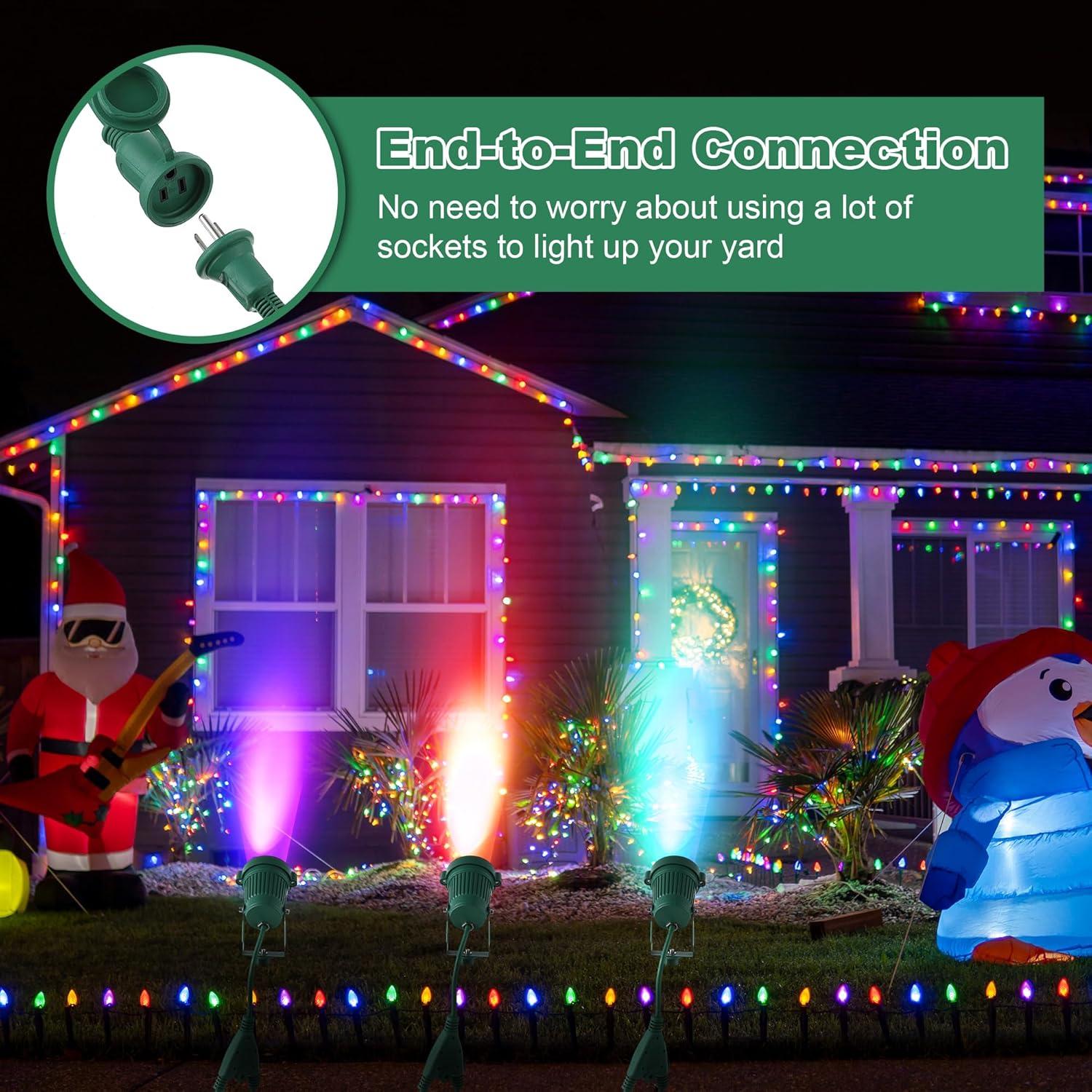 Foco LED RGB Enhon 2 Piezas Exterior a Prueba de Agua