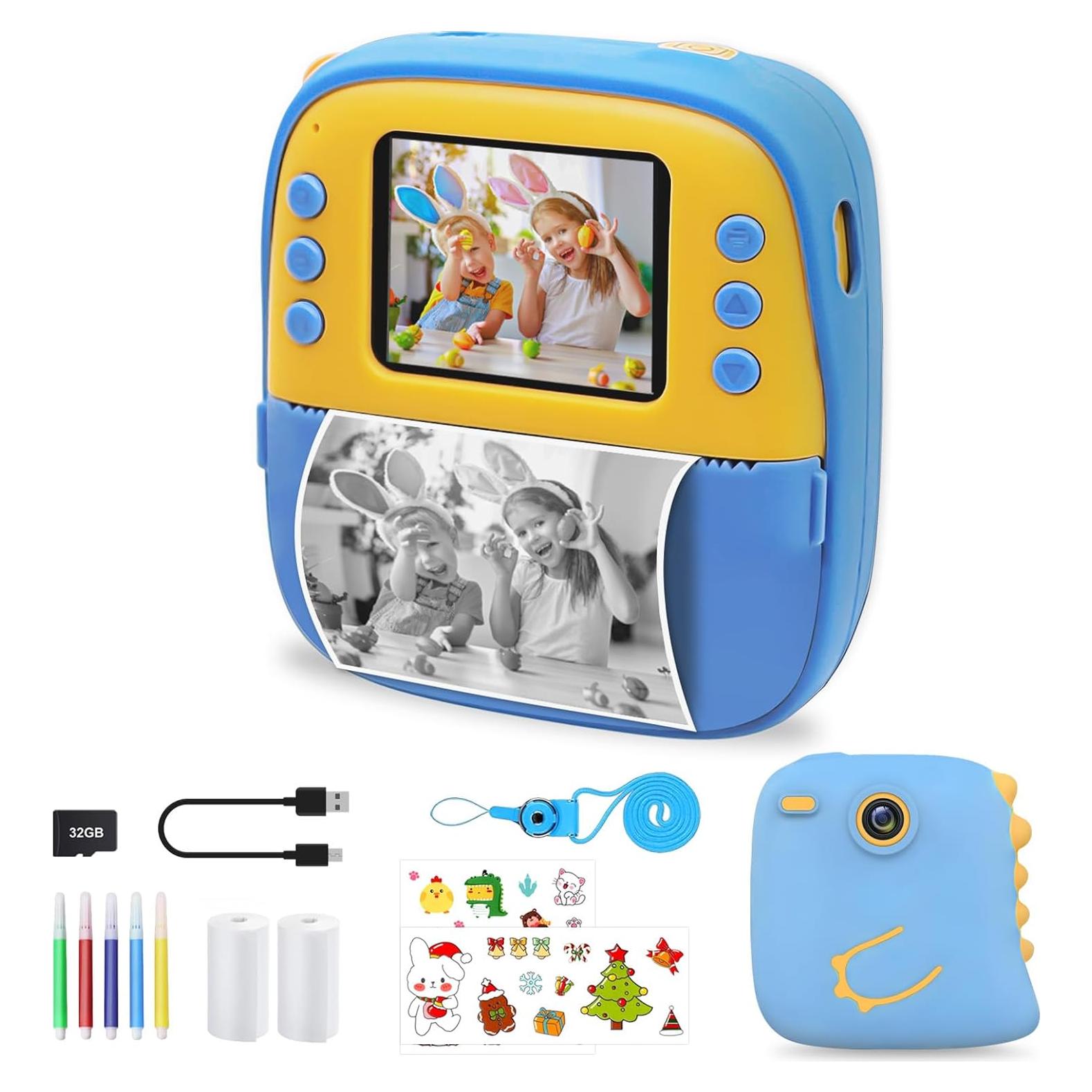 Cámara Digital Instantánea para Niños Amyway 32GB Azul