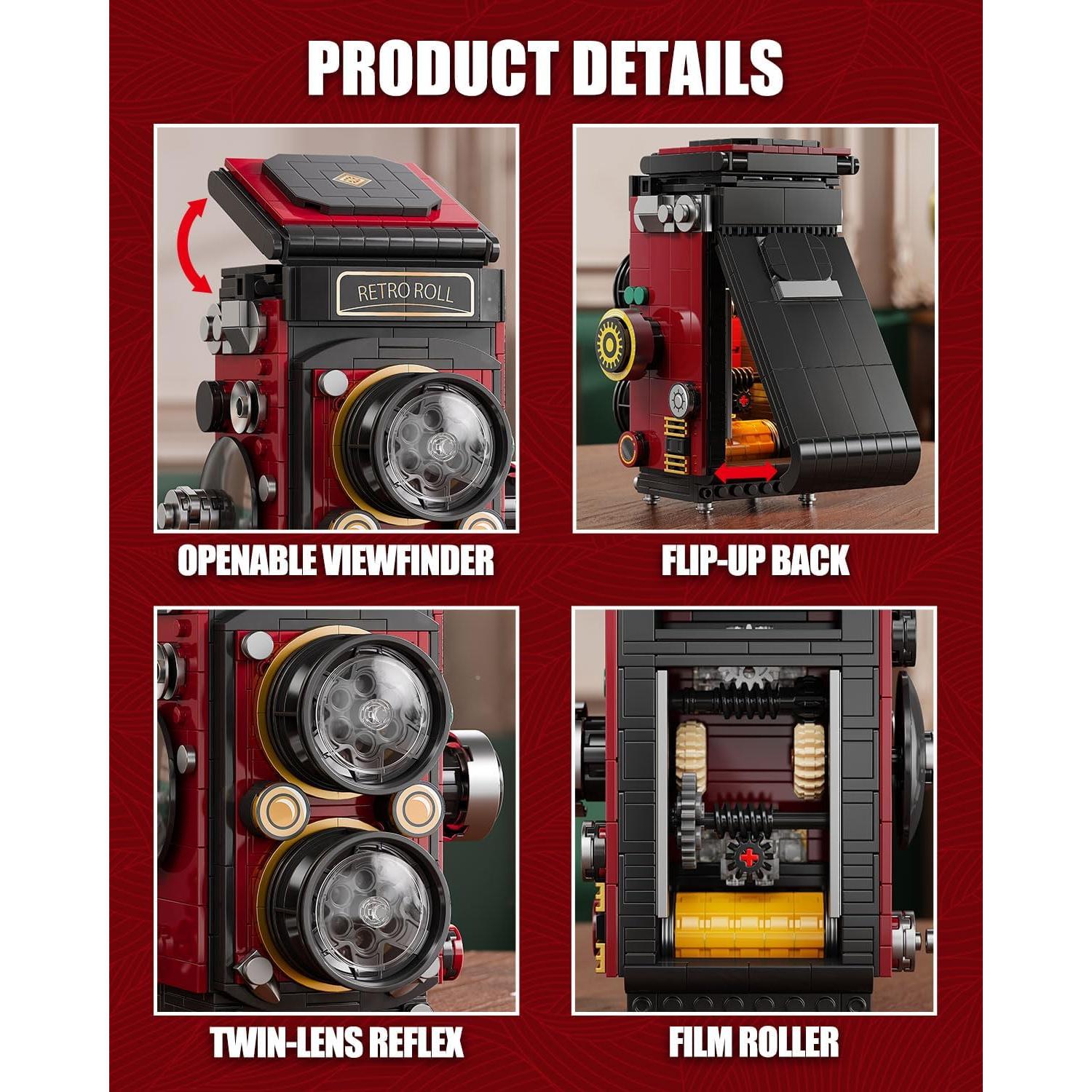 Conjunto de Bloques de Construcción Cámara Retro Shantou 719 Piezas