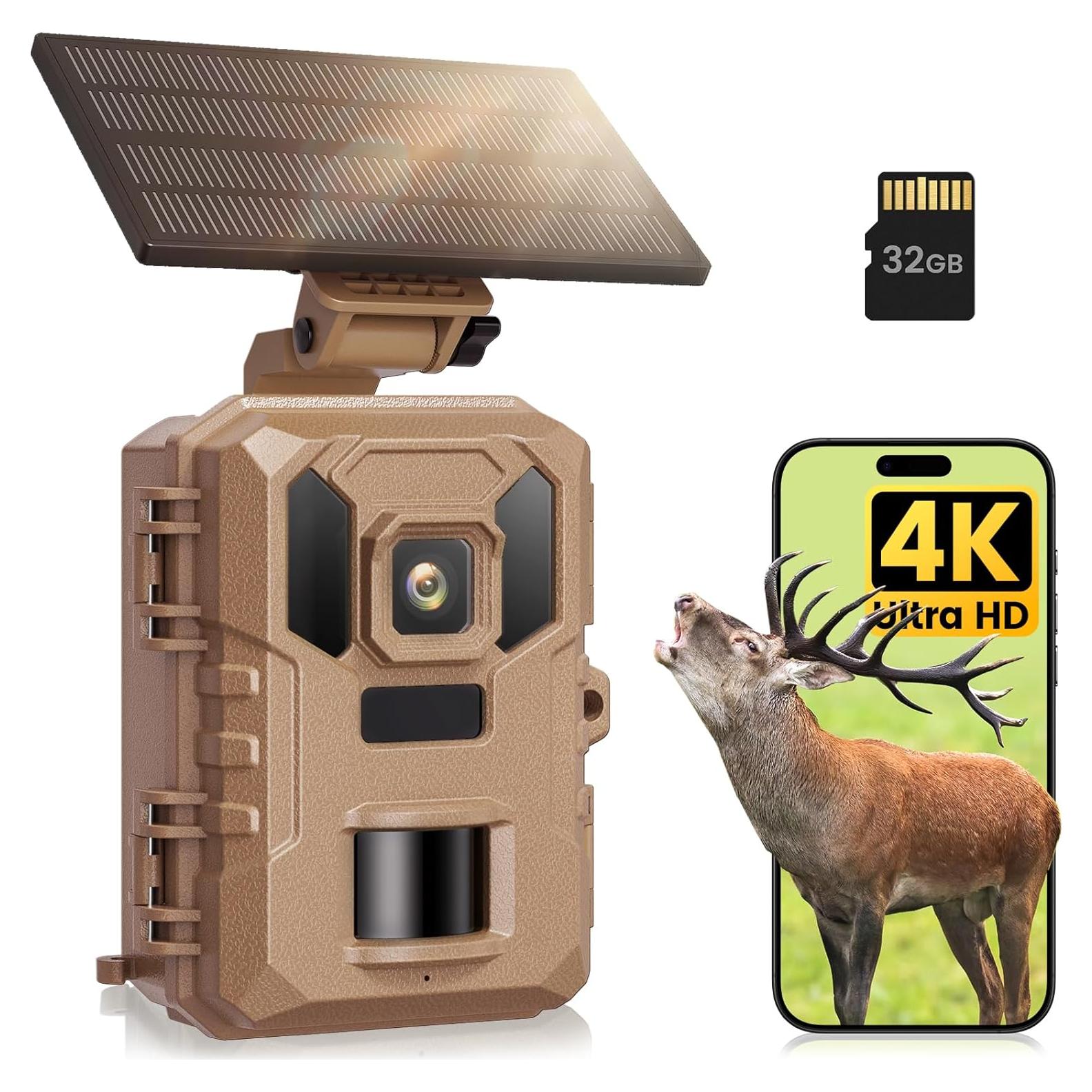 Cámara de sendero VIDVIS 4K 64MP con visión nocturna IP66