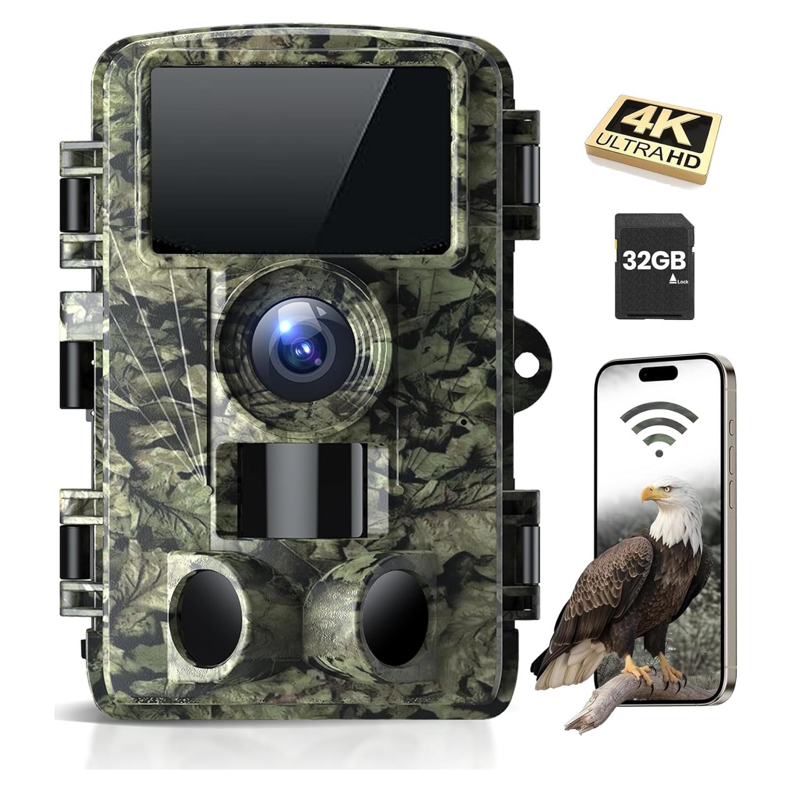 Cámara de sendero Dargahou 4K 48MP WiFi IP66 visión nocturna