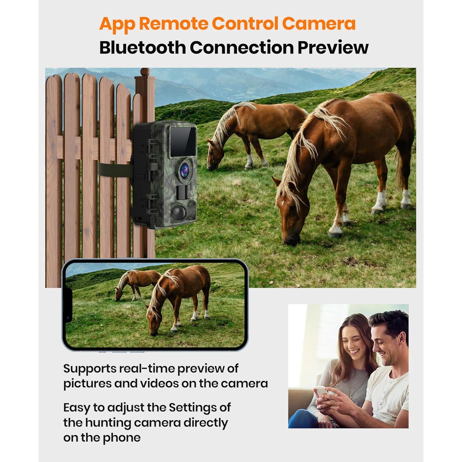 Cámara de sendero Dargahou 4K 48MP WiFi IP66 visión nocturna