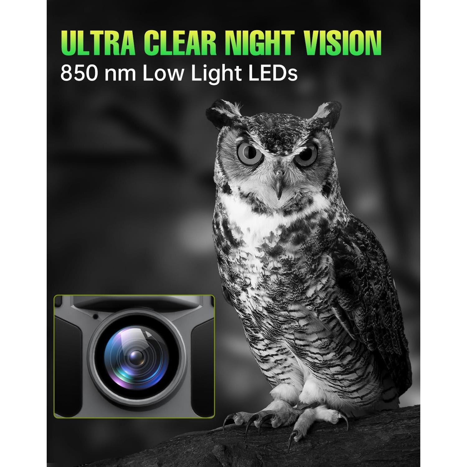 Cámara de Caza Solar FKPCAM 64MP con Batería 5000mAh IP67