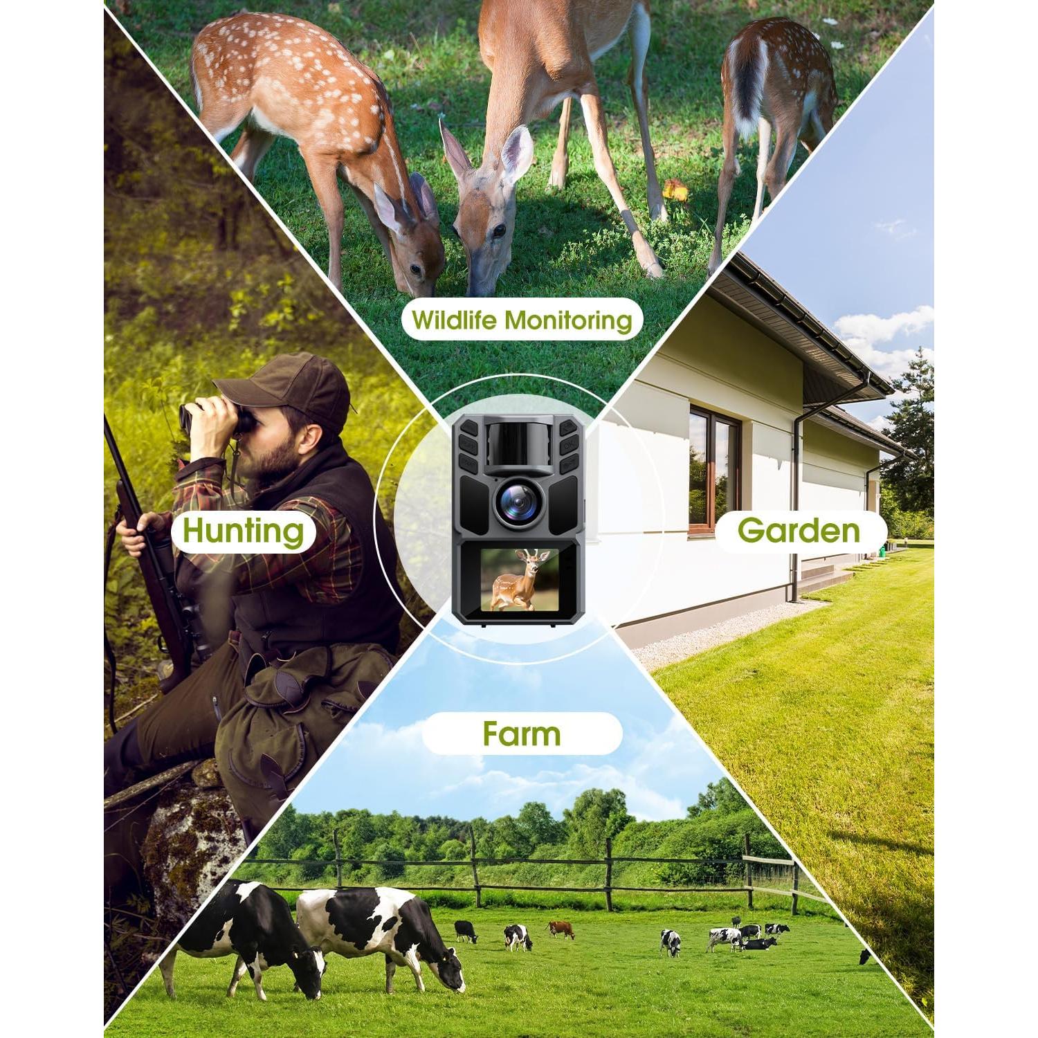 Cámara de Caza Solar FKPCAM 64MP con Batería 5000mAh IP67