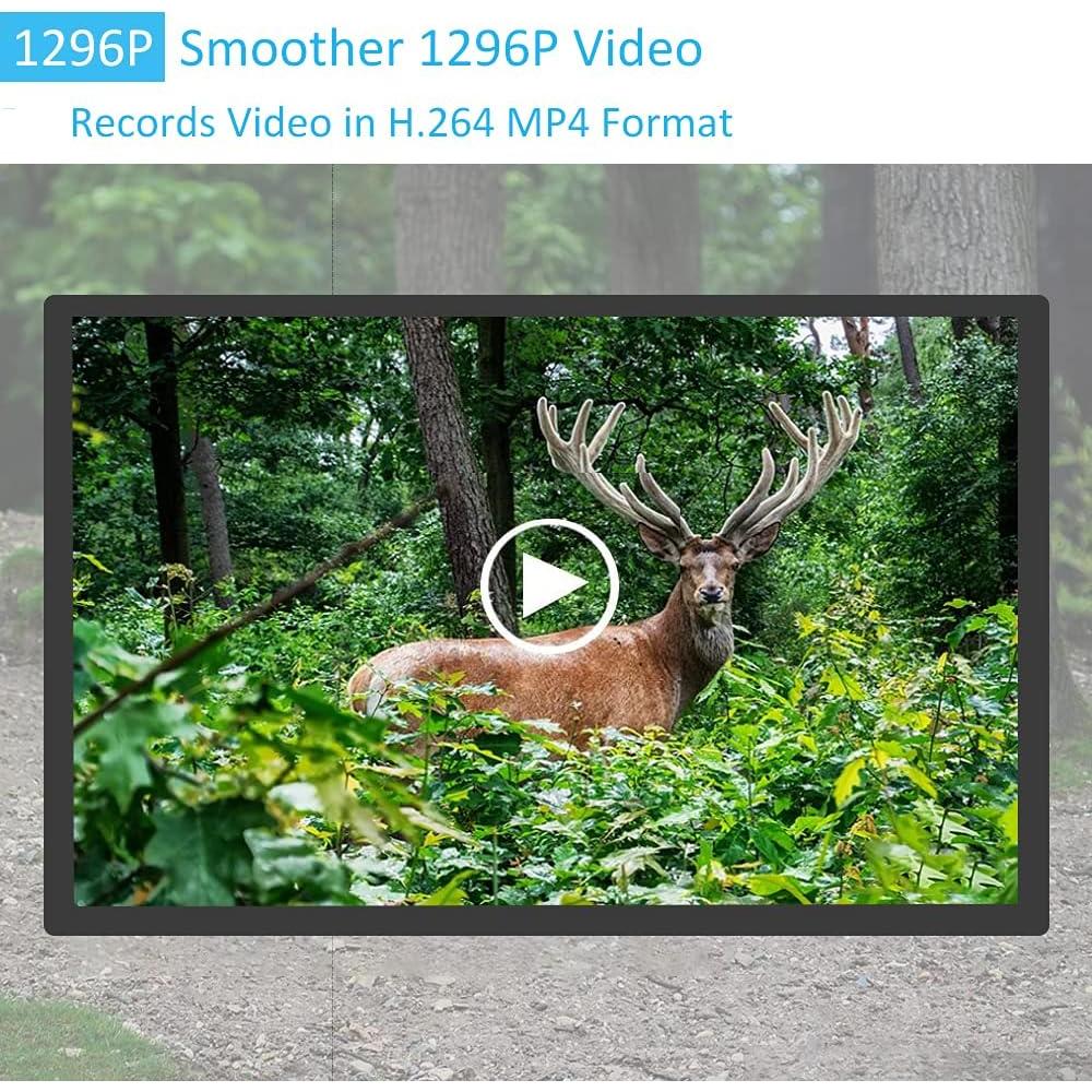 Cámara de sendero GardePro E5, 48MP, 1296p, visión nocturna