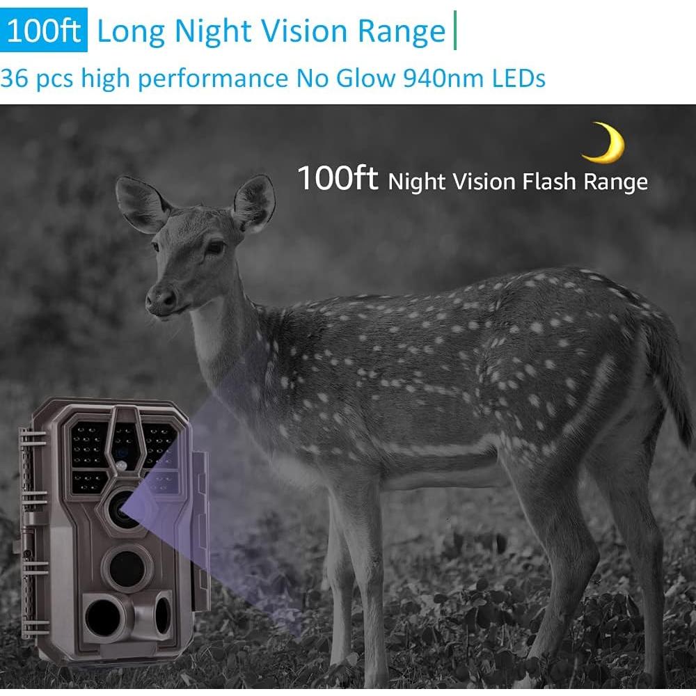 Cámara de sendero GardePro E5, 48MP, 1296p, visión nocturna