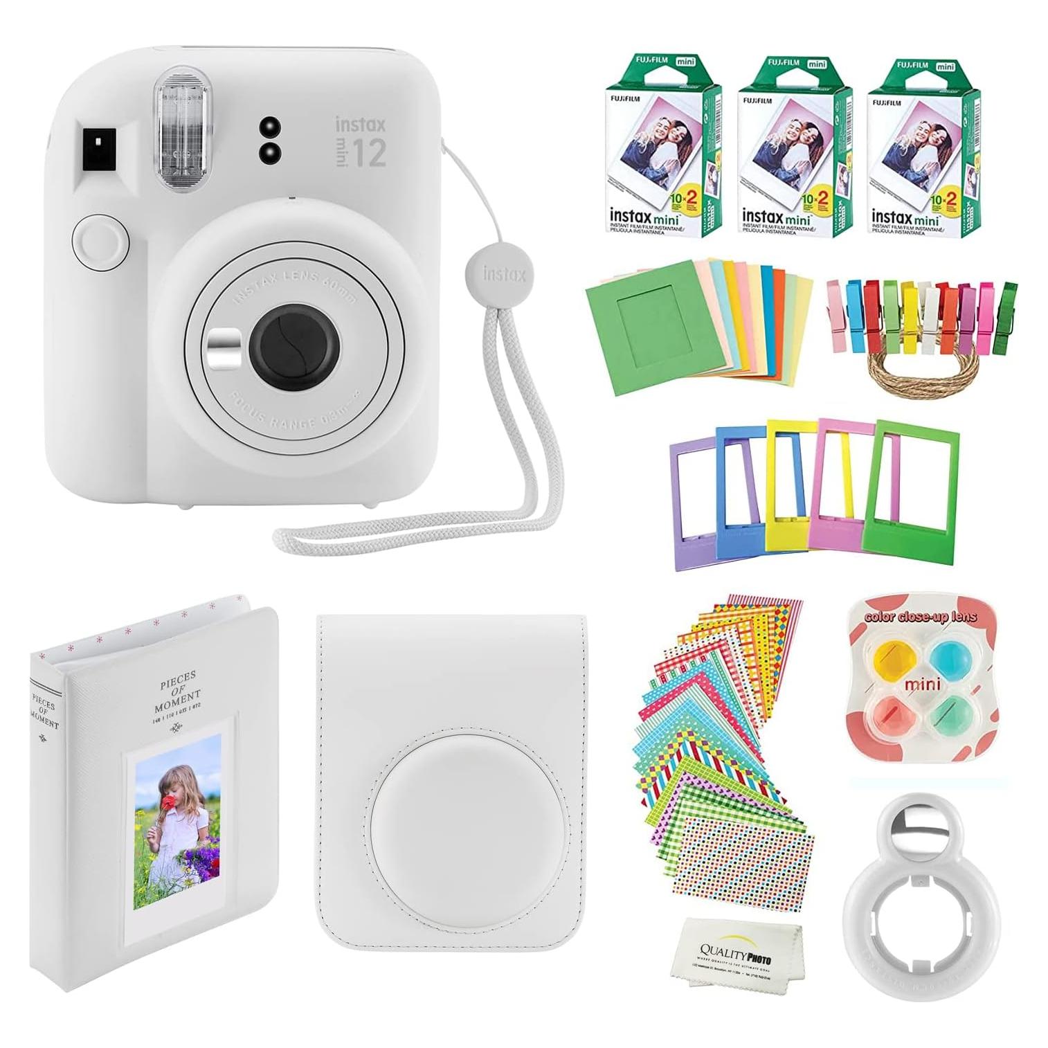 Cámara Instantánea Fujifilm Instax Mini 12 + 60 Fotos + Accesorios