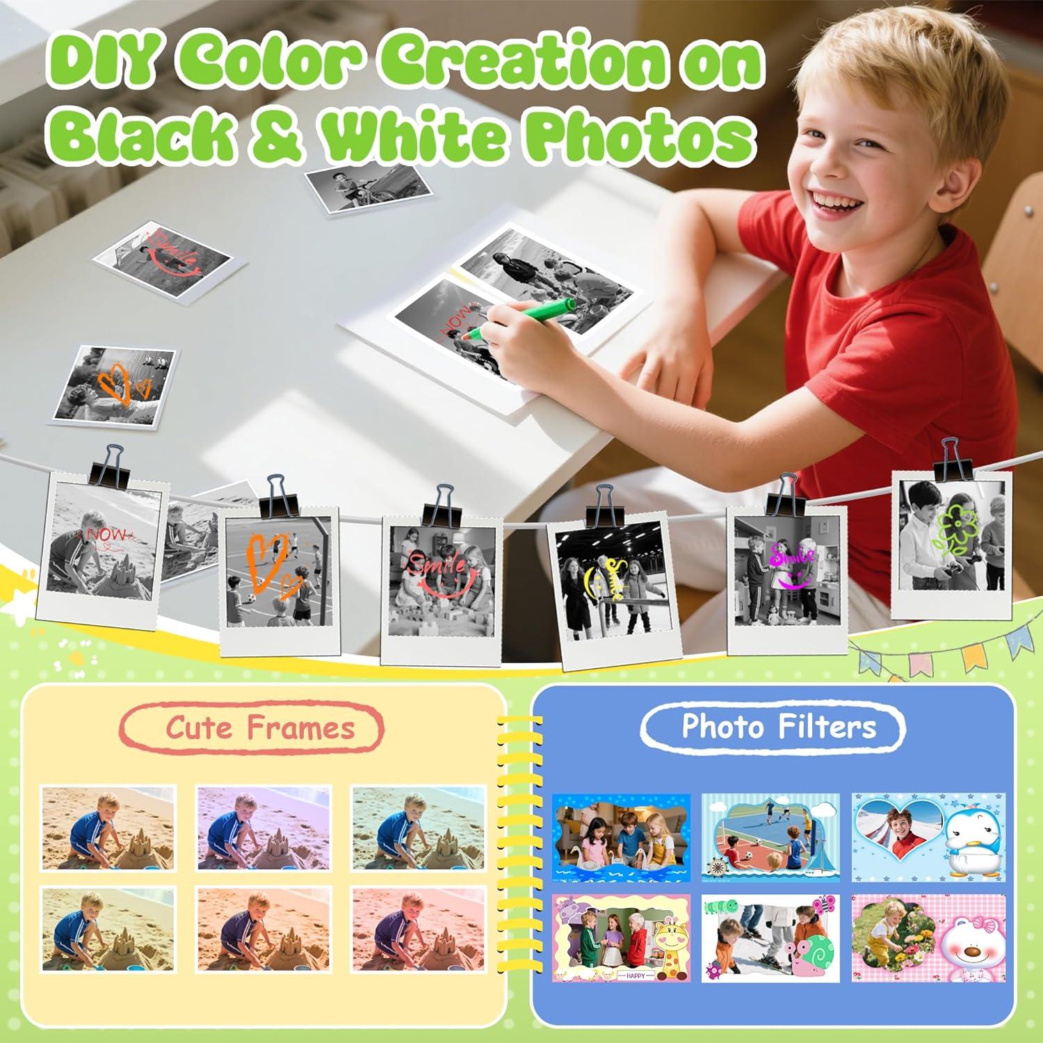 Cámara Instantánea WEEFUN para Niños 1080P 32GB Negra