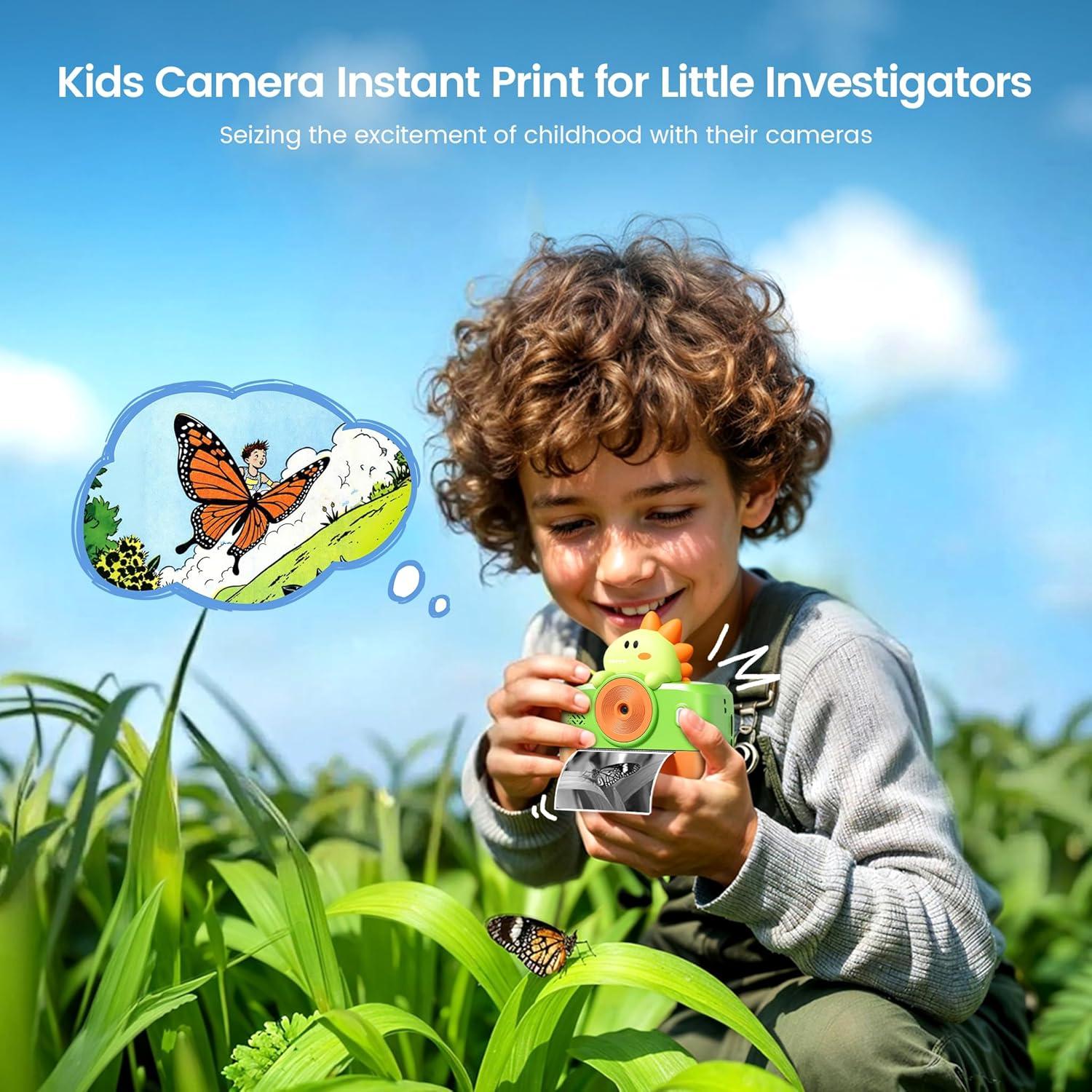 Cámara Infantil Instantánea Liscuty K23 Dinosaurio Bluetooth