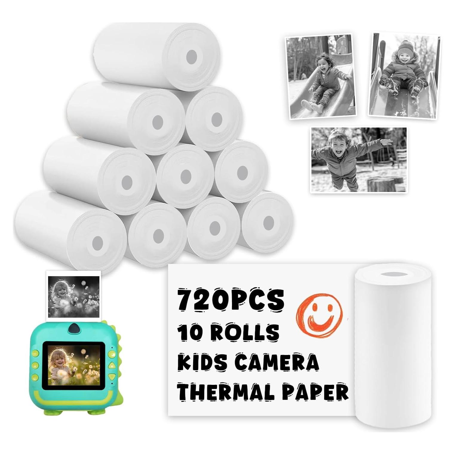 Papel Térmico FasionMior 57mm para Cámara Niños 10 Rollos