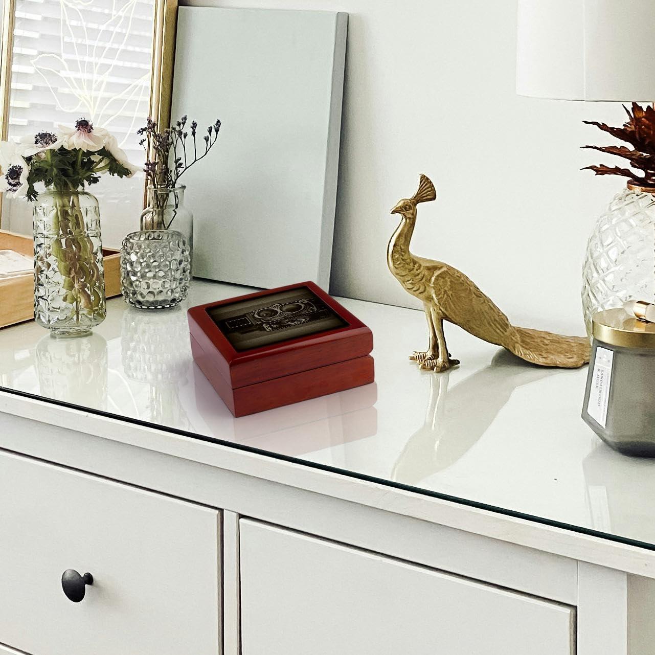 Caja de Joyería Decorativa 3dRose de Madera 14x14 cm