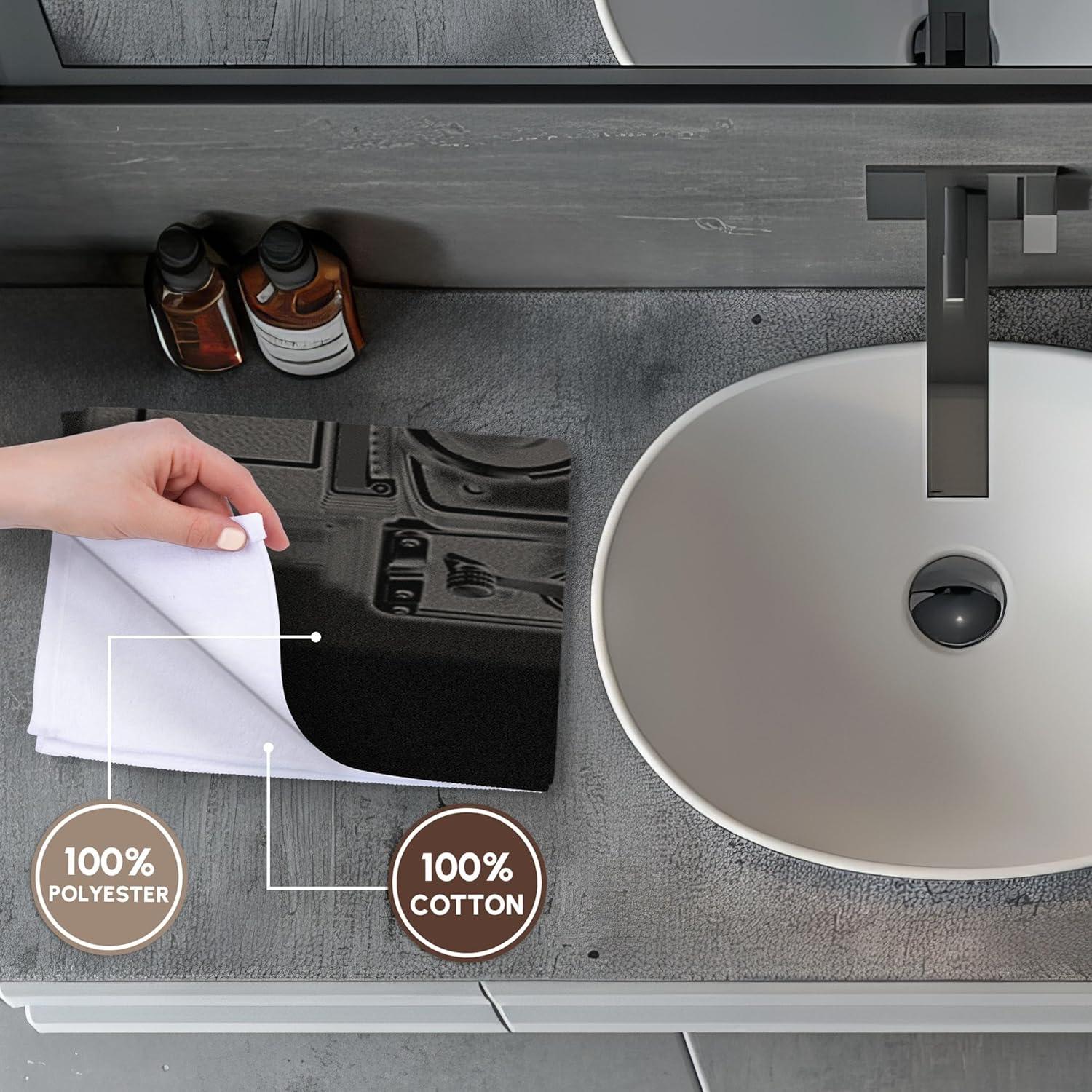 Toalla Decorativa 3dRose 30x28 cm Cámara Vintage