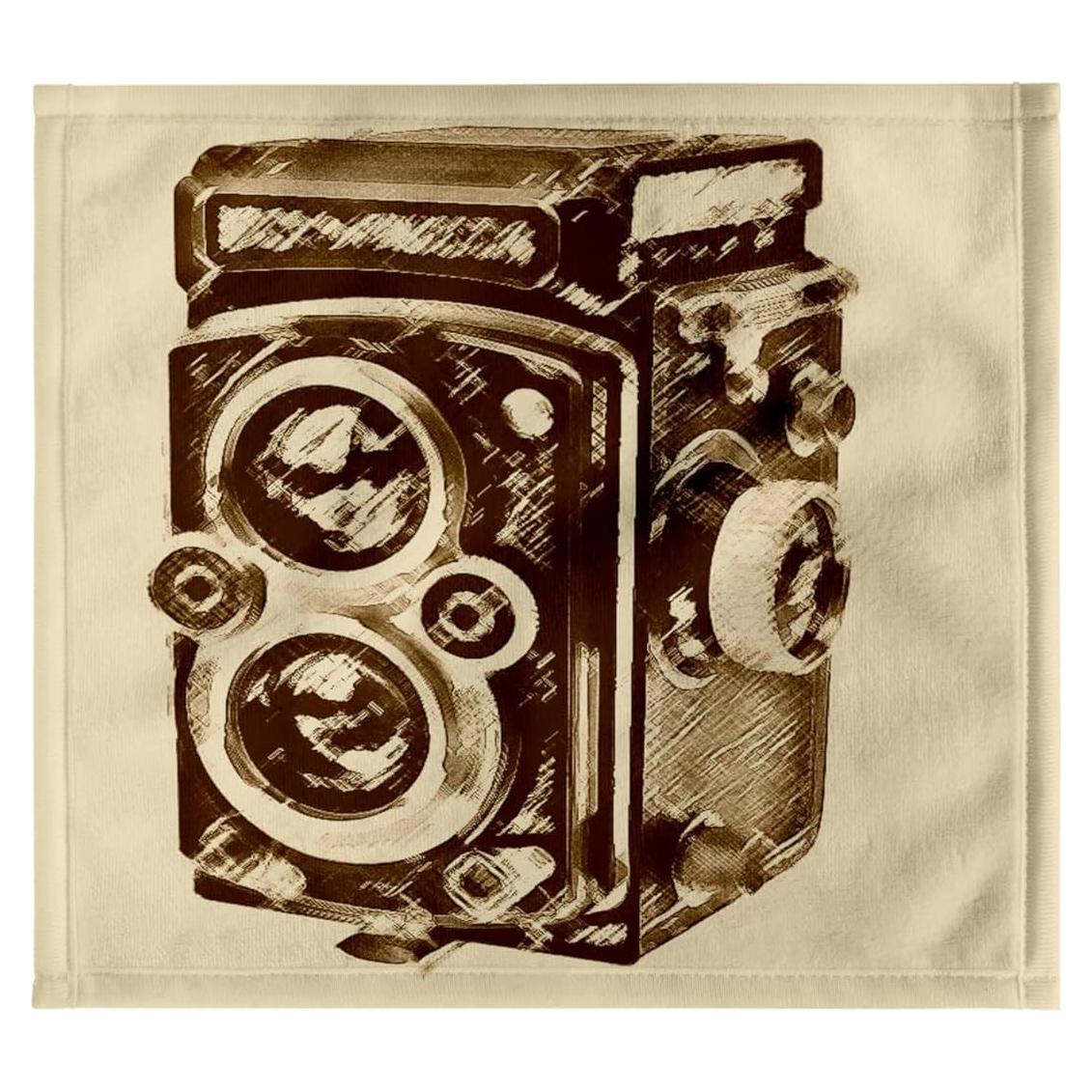 Toalla Decorativa 3dRose 30x28 cm Cámara Vintage