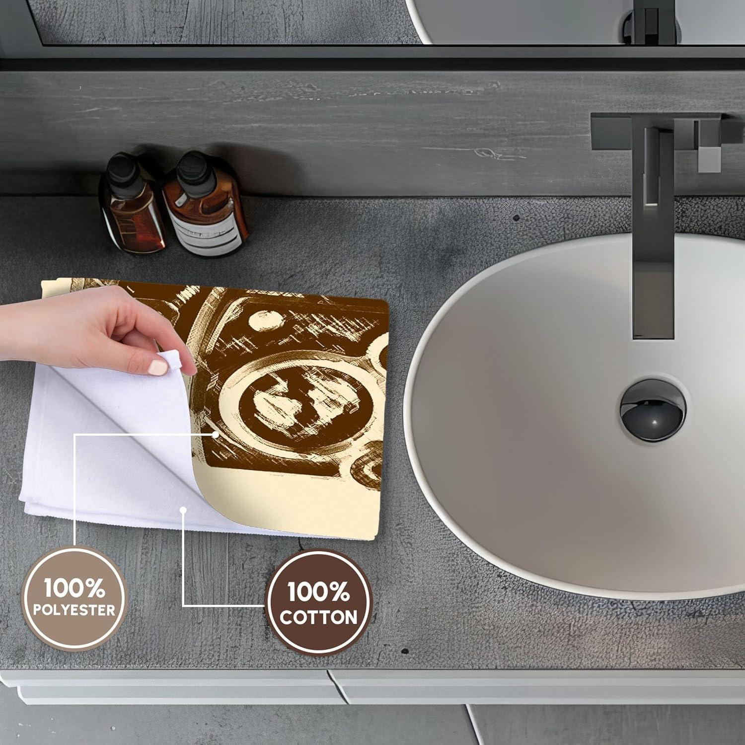 Toalla Decorativa 3dRose 30x28 cm Cámara Vintage