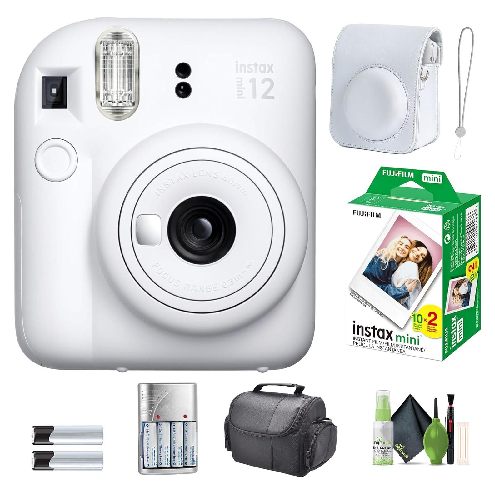 Cámara Instantánea FUJIFILM INSTAX MINI 12 Blanca Arcilla + 20 Fotos