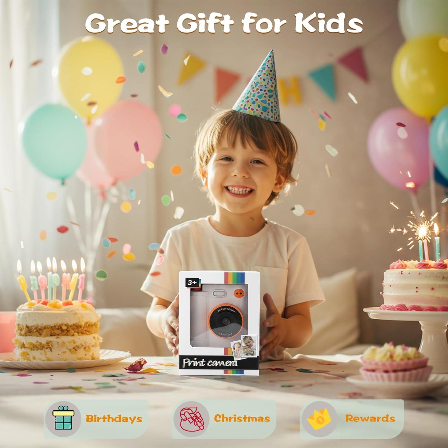 Cámara Instantánea Digital Cudinham 1080P para Niños - Blanco