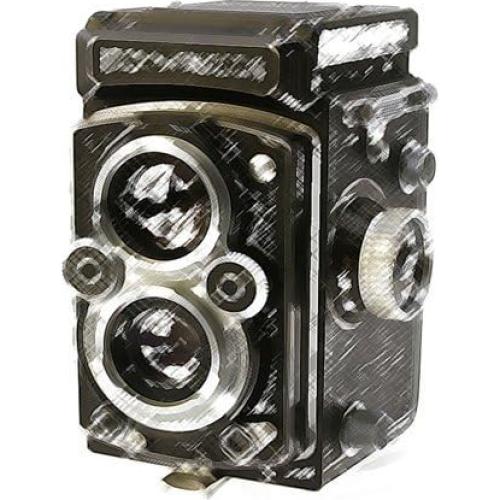 Trivet Cuadrado 3dRose Cámara Vintage TLR Cerámica 20.32 cm