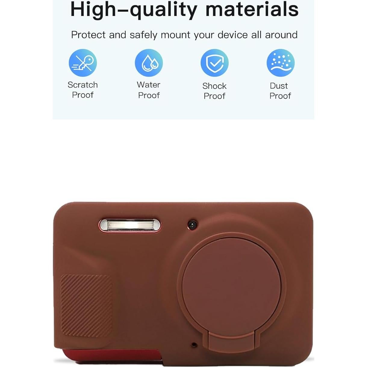 Funda de silicona Kodak PIXPRO FZ55 - Protección liviana marrón