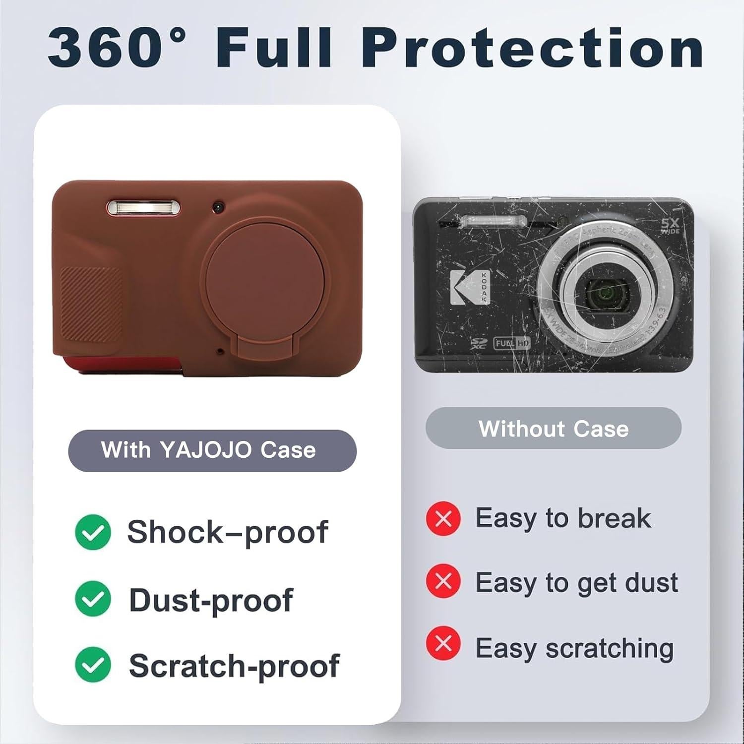 Funda de silicona Kodak PIXPRO FZ55 - Protección liviana marrón