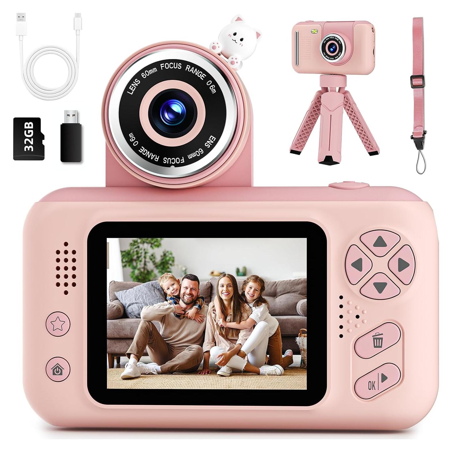 Cámara Digital para Niños Makolle S9 Rosa 1080P 8MP