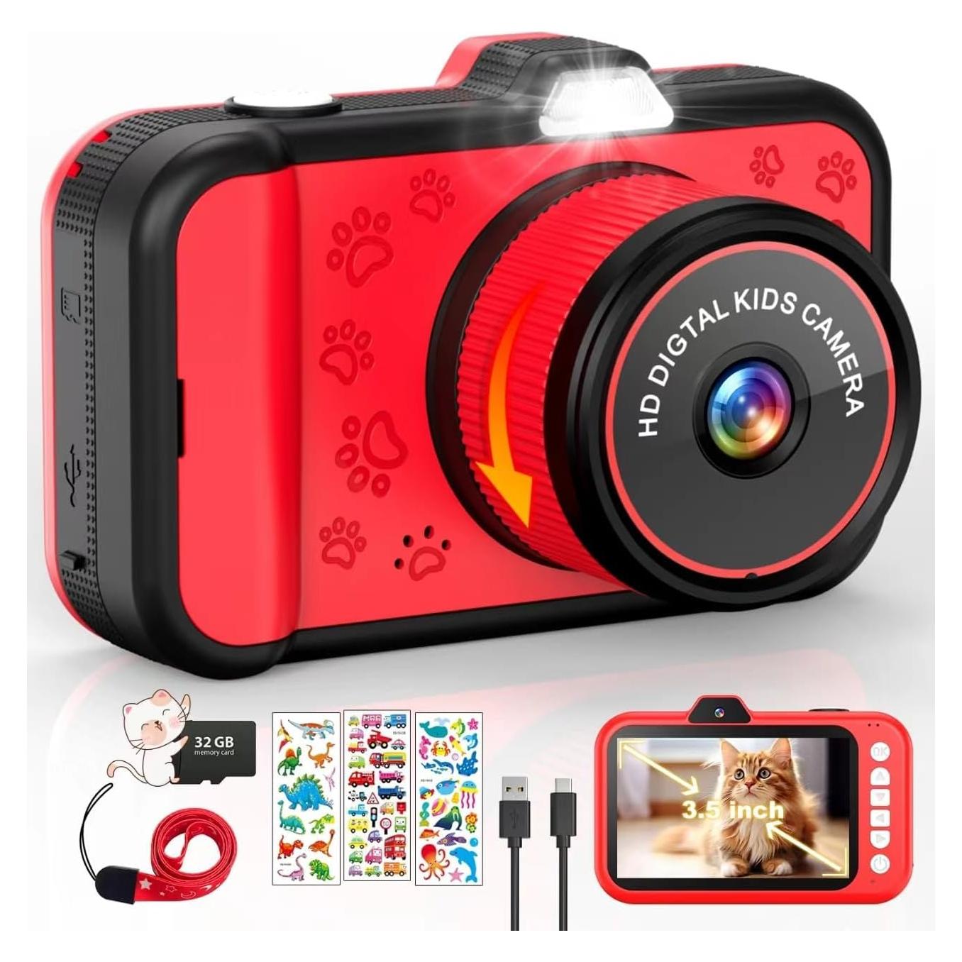 Cámara Digital para Niños Uffylle M9 48MP 1080P Pantalla 3.5"