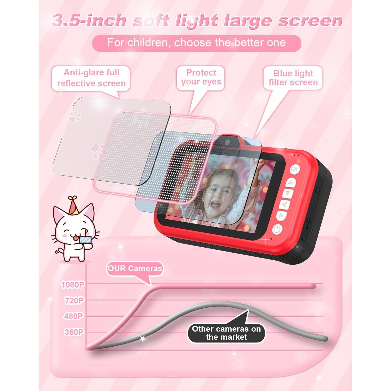 Cámara Digital para Niños Uffylle M9 48MP 1080P Pantalla 3.5"