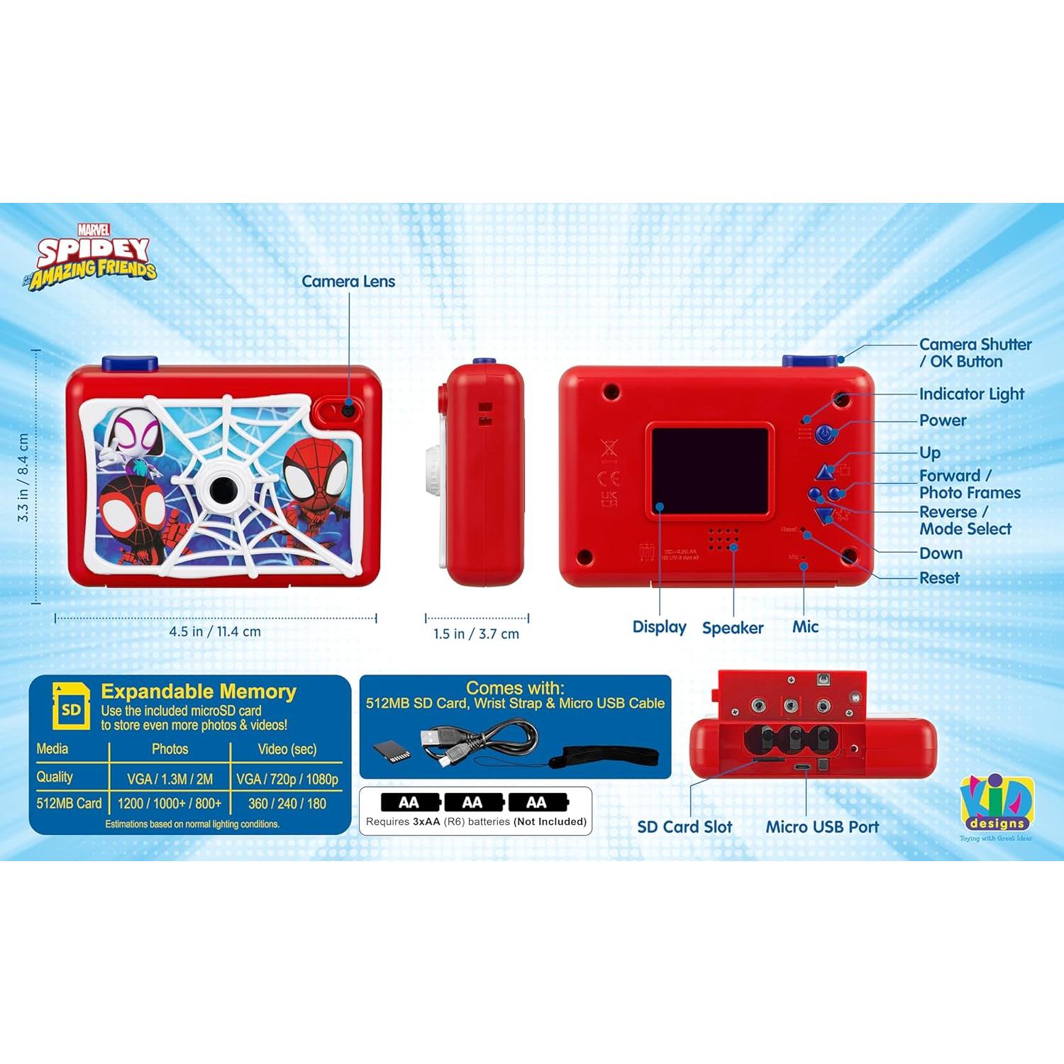 Cámara Digital para Niños eKids SA-533 Rojo con SD 512MB