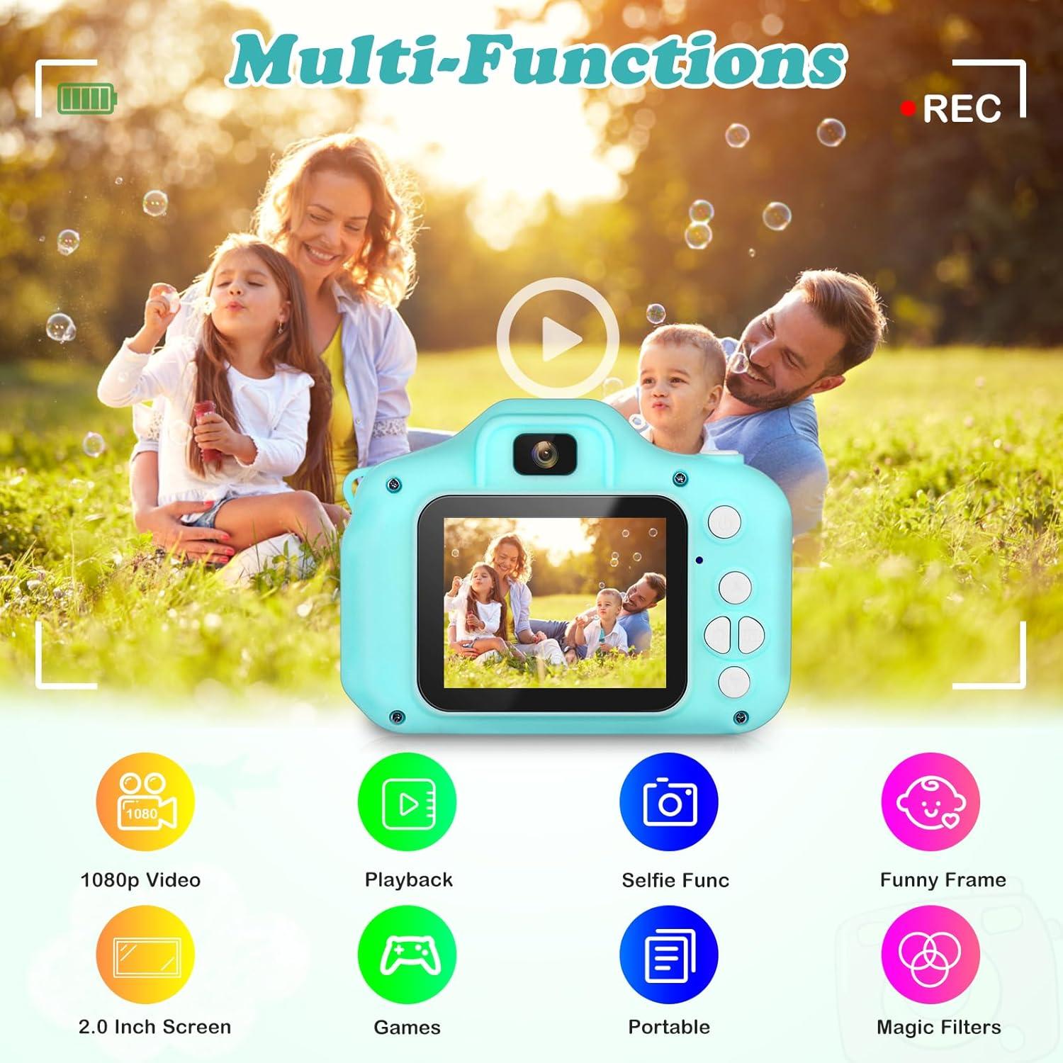 Cámara Digital para Niños Zeacool 03 HD 12MP Verde