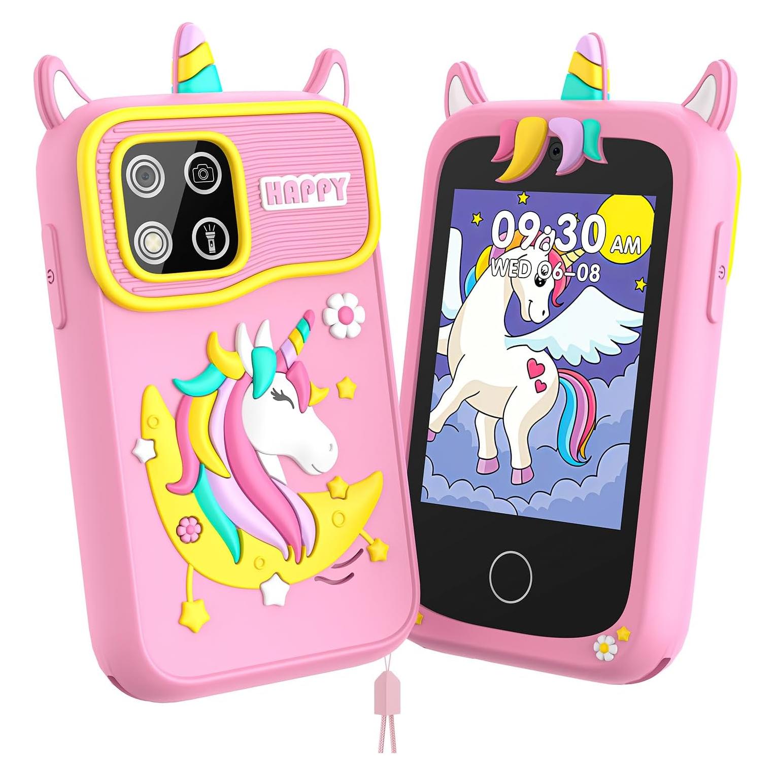 Teléfono de Juguete Educativo Rosa Z10X para Niñas 3-8 Años