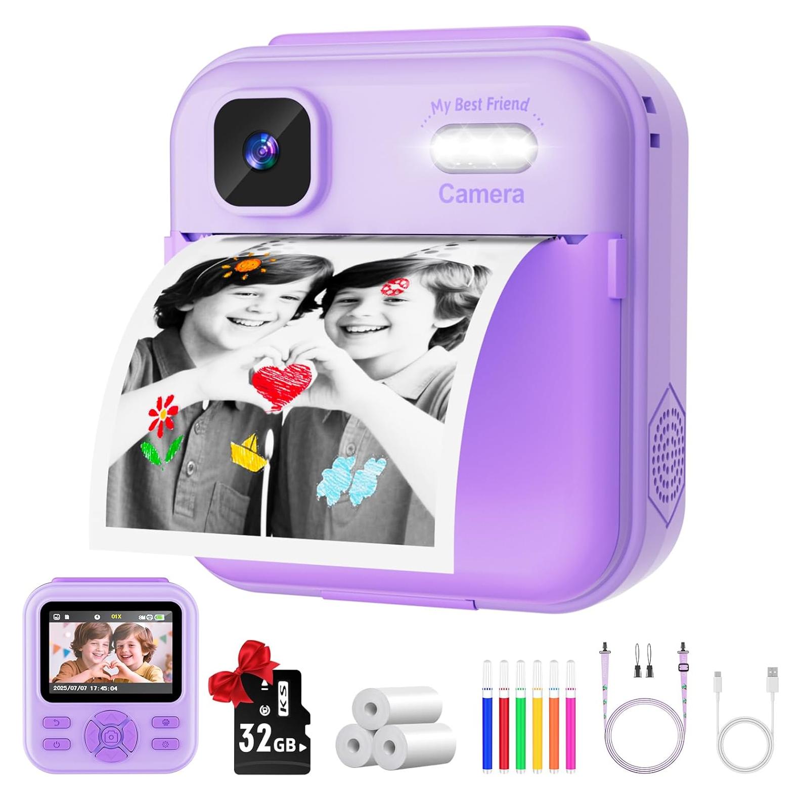 Cámara Instantánea Qnxoatr X90pro 48MP HD para Niños