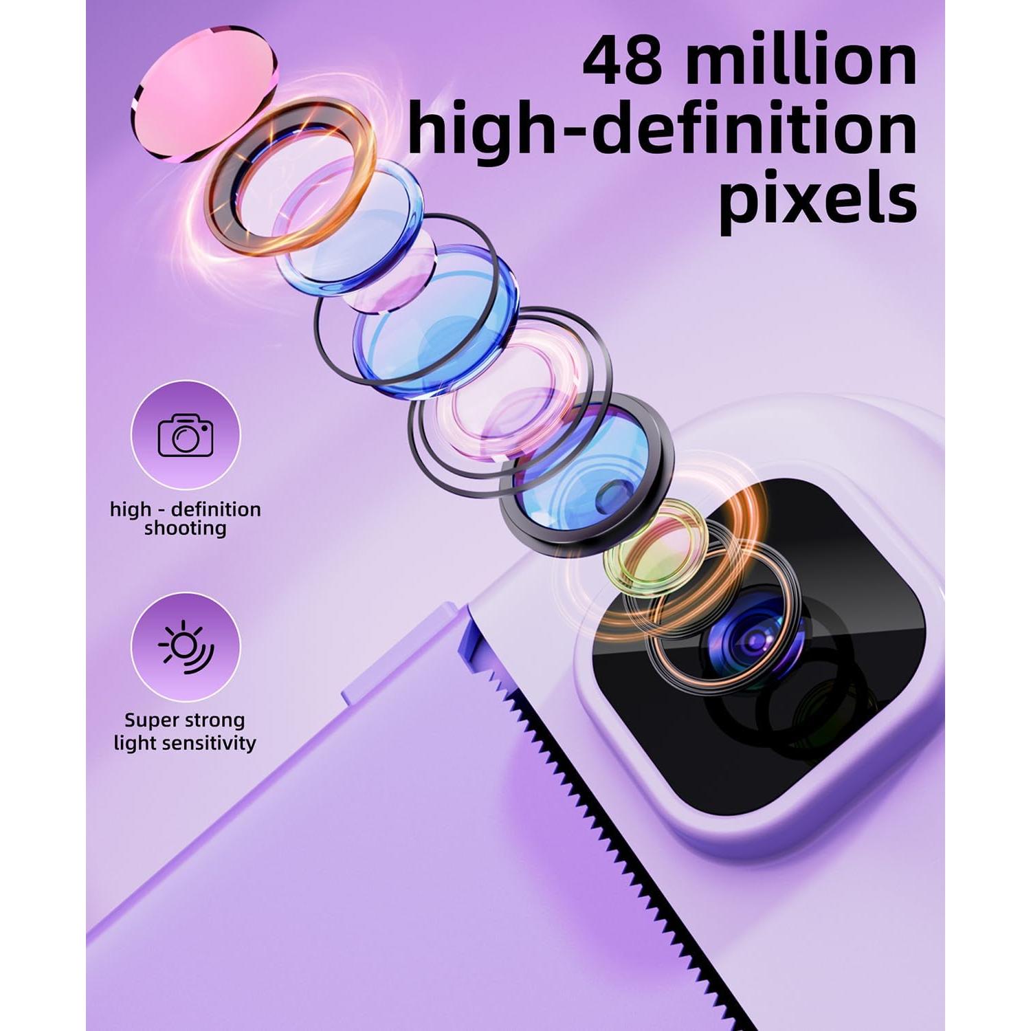 Cámara Instantánea Qnxoatr X90pro 48MP HD para Niños