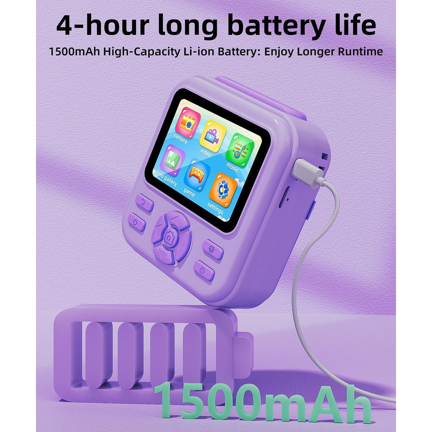 Cámara Instantánea Qnxoatr X90pro 48MP HD para Niños