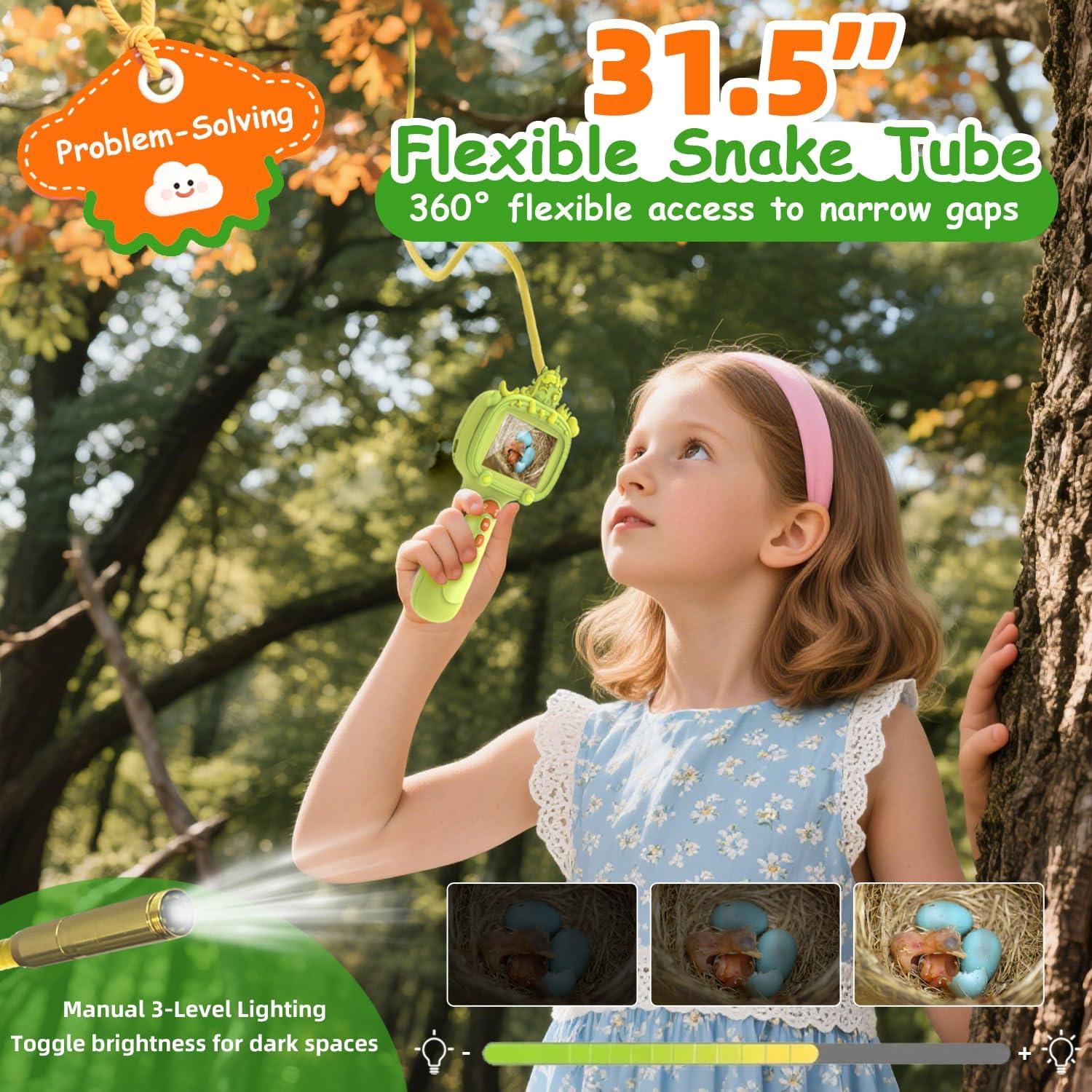 Cámara Borescope para Niños Duskeep con Luz y Pantalla HD 2.4"