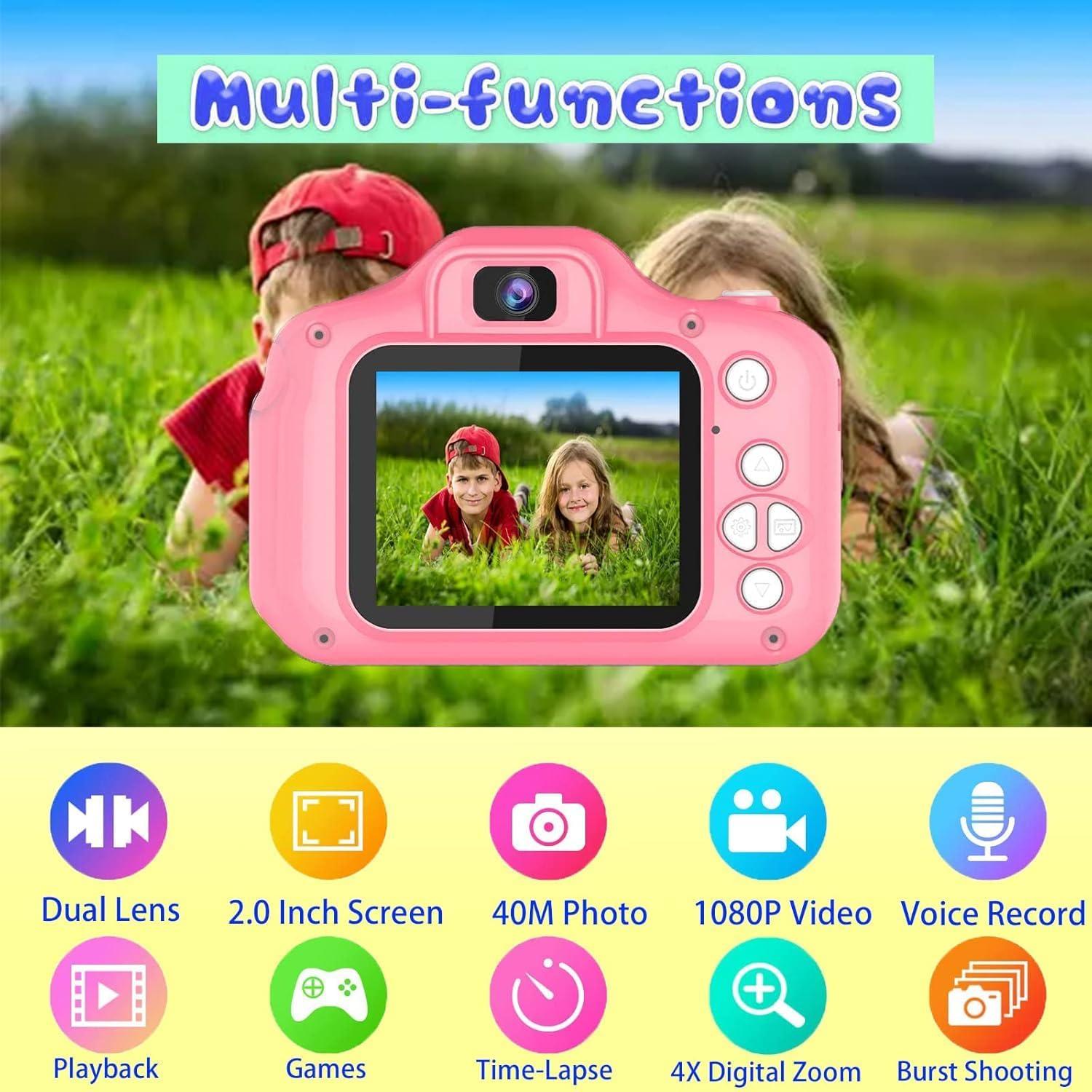 Cámara Digital Infantil ZAOFEPU x200-prink 8MP Rosa 32GB