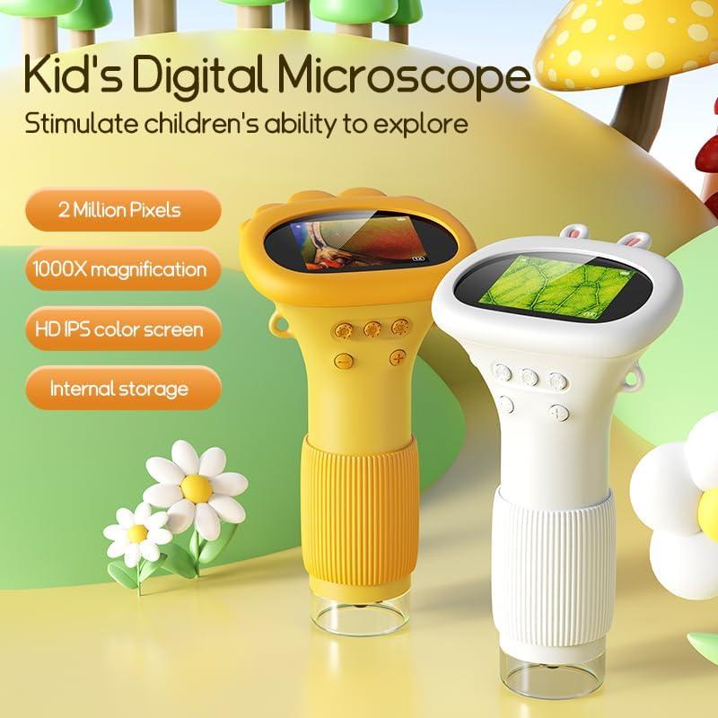 Microscopio Digital Portátil para Niños - Pantalla LCD 2"