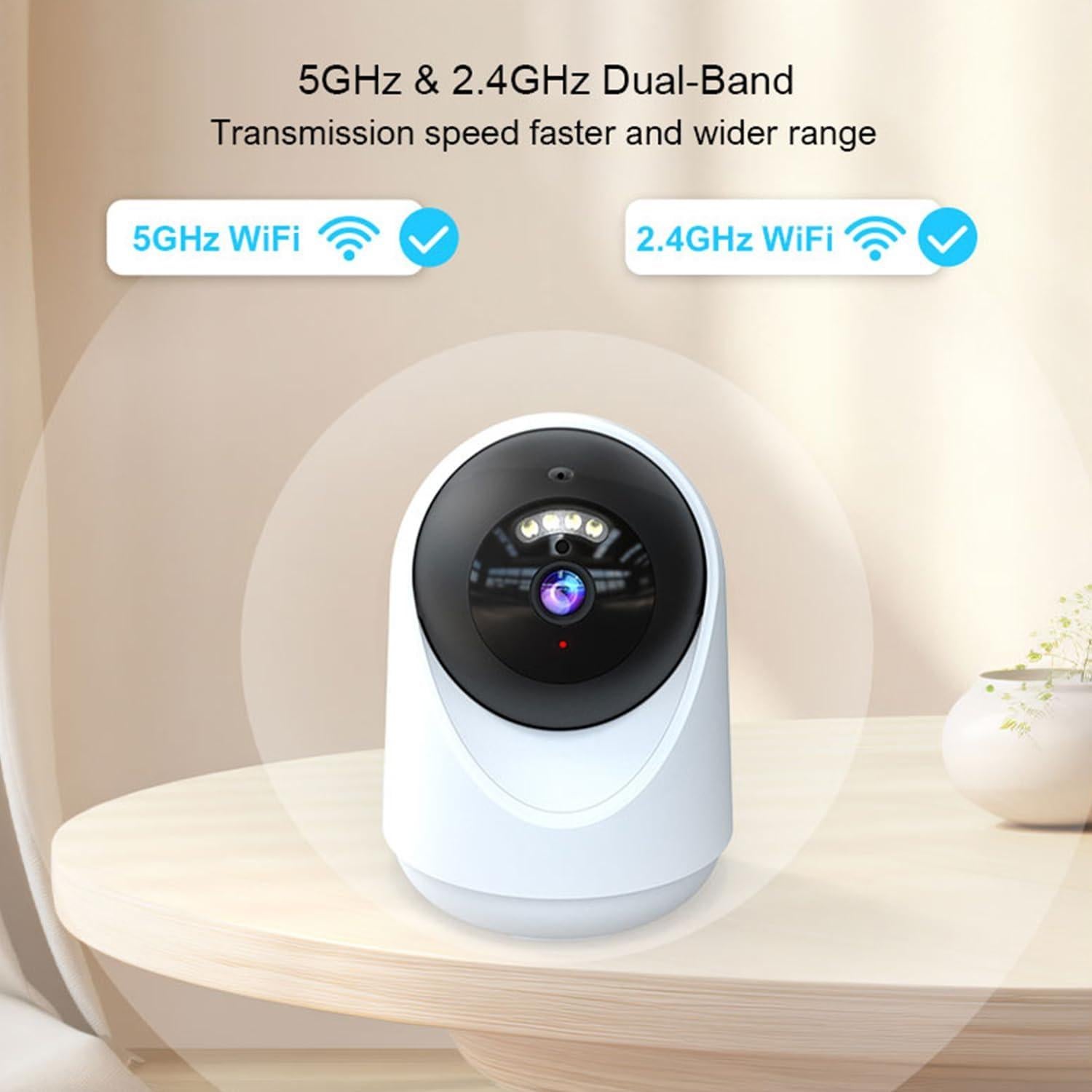 Cámara para Mascotas VILLA ART QC1 4MP HD con Juguete Láser